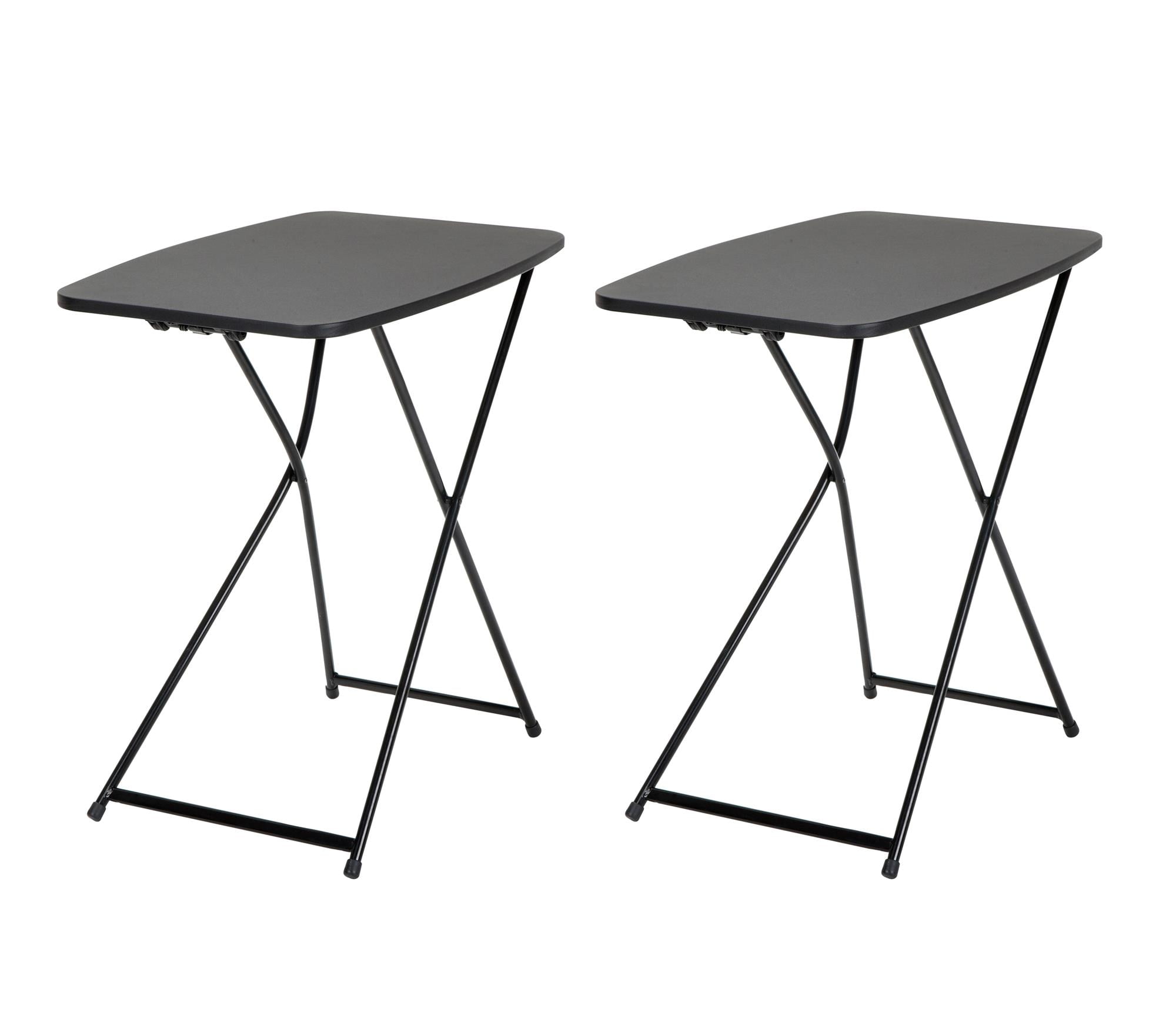 COSCO Personal Folding Activity Table, Multi-Purpose, Adjustable Height, Black, 2-Pack