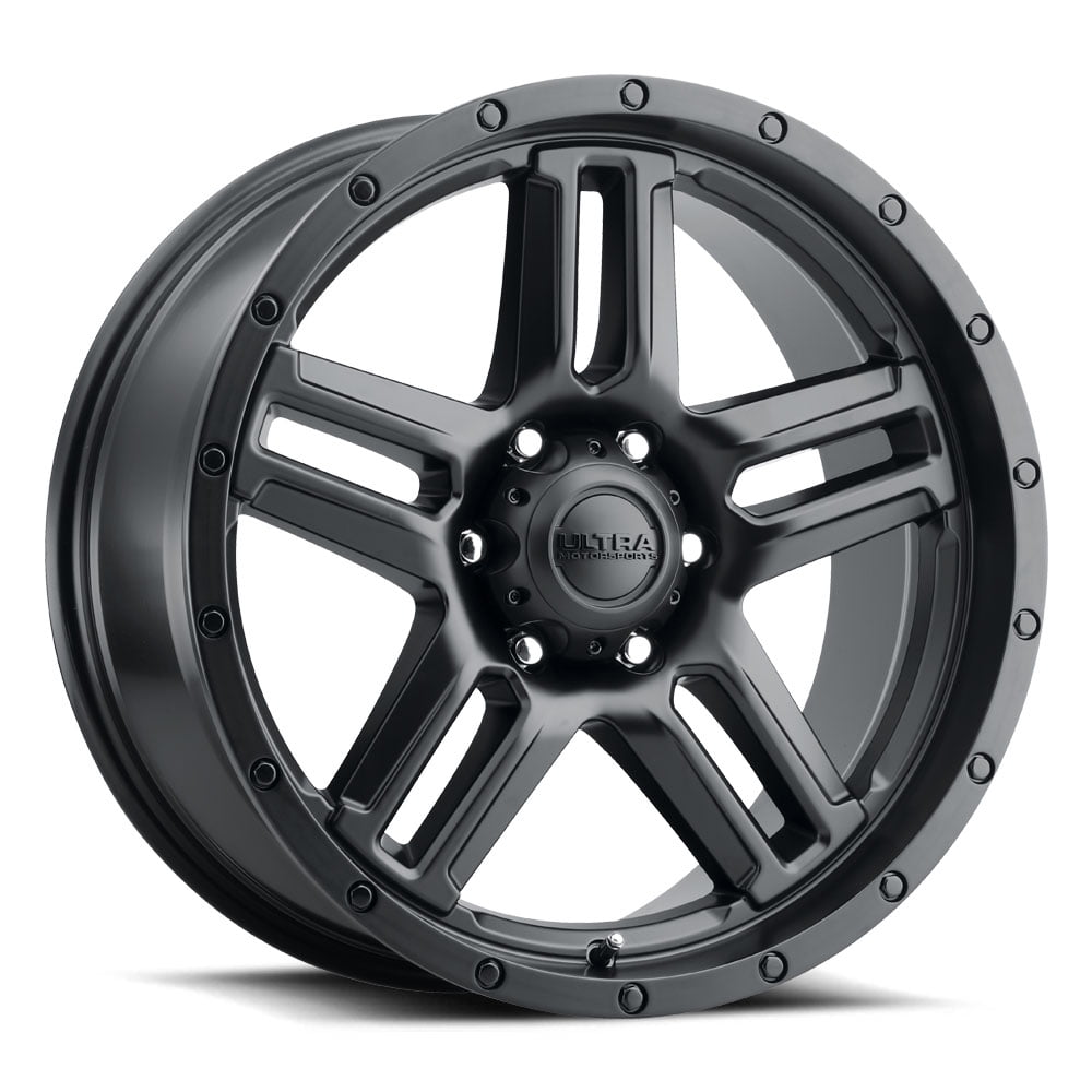 18" Black 258 Prowler Wheel by Ultra Wheel 258-8983SB+12 Fits select: 1999-2007 CHEVROLET SILVERADO, 1995-2023 TOYOTA TACOMA