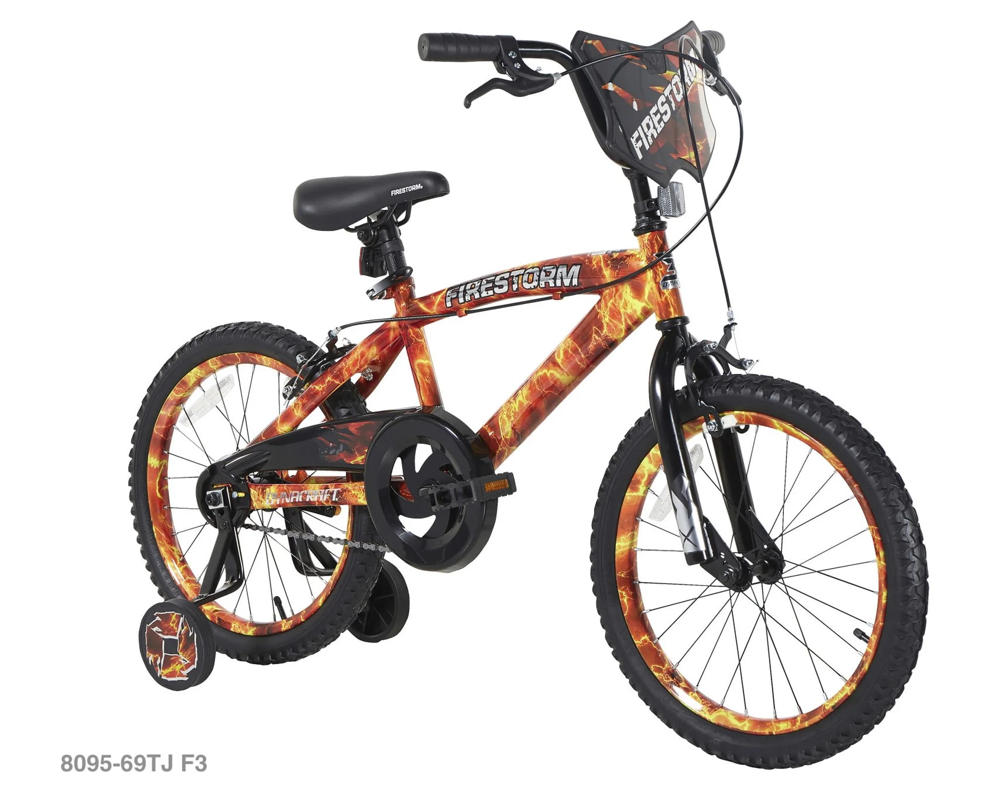 18" Dynacraft Firestorm Boys Bike, BMX, Ages 6-9, Durable Steel Frame
