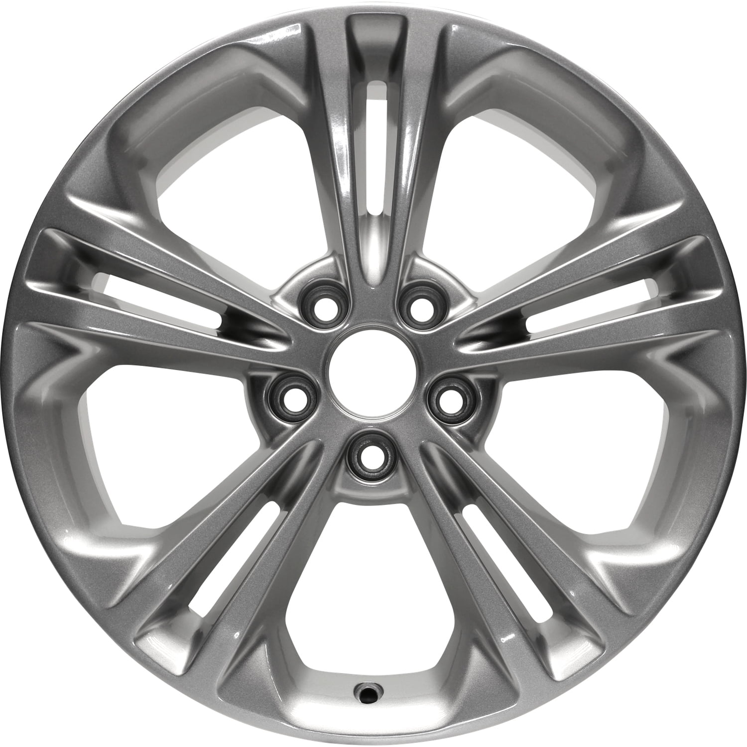 18 X 8 Reconditioned OEM Aluminum Alloy Wheel, All Painted Bright Silver Metallic, Fits 2013-2019 Ford Taurus