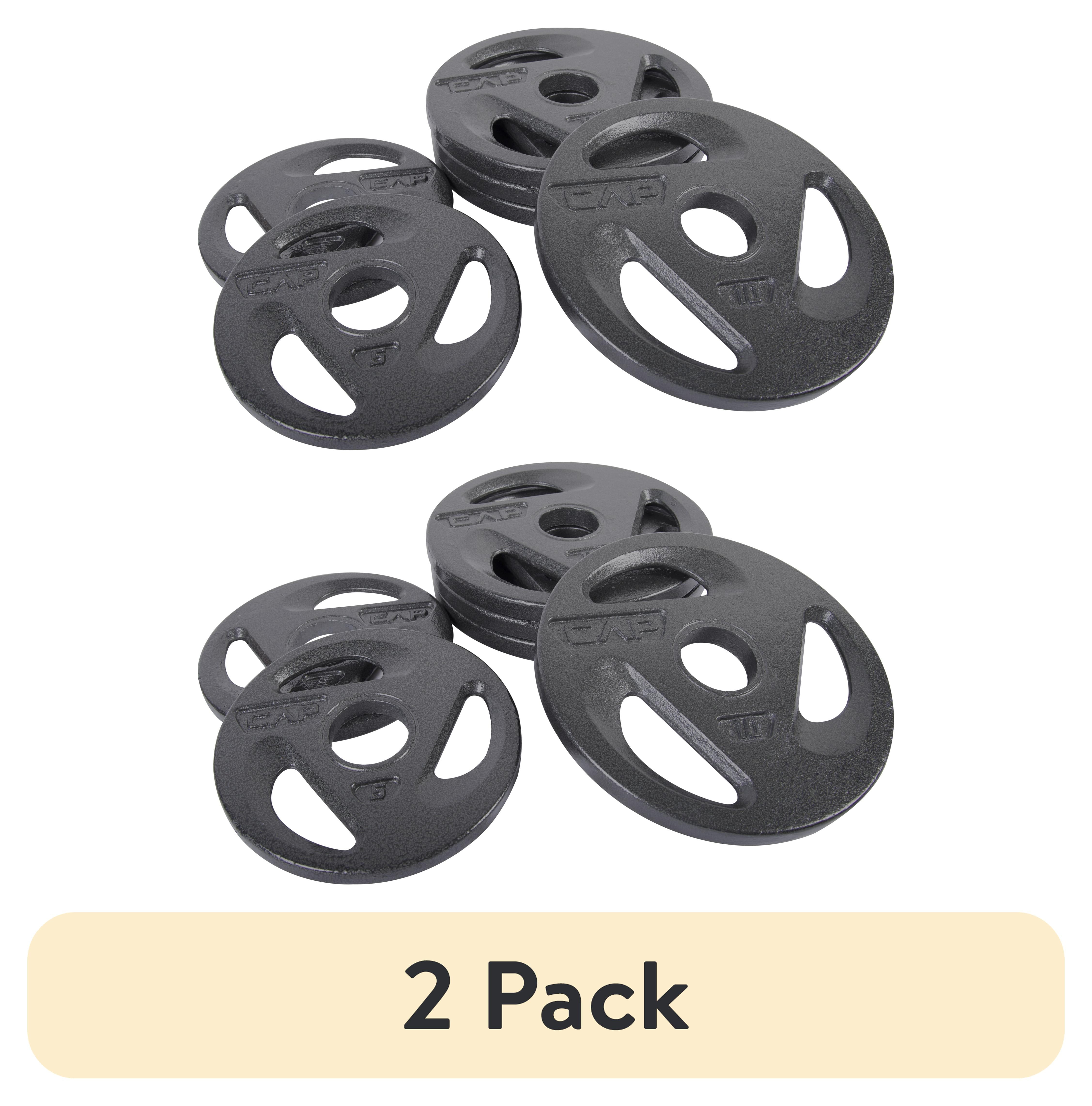 (2 pack) CAP Barbell 50 lb Olympic Grip Plate Weight Set (10x4, 5x2)