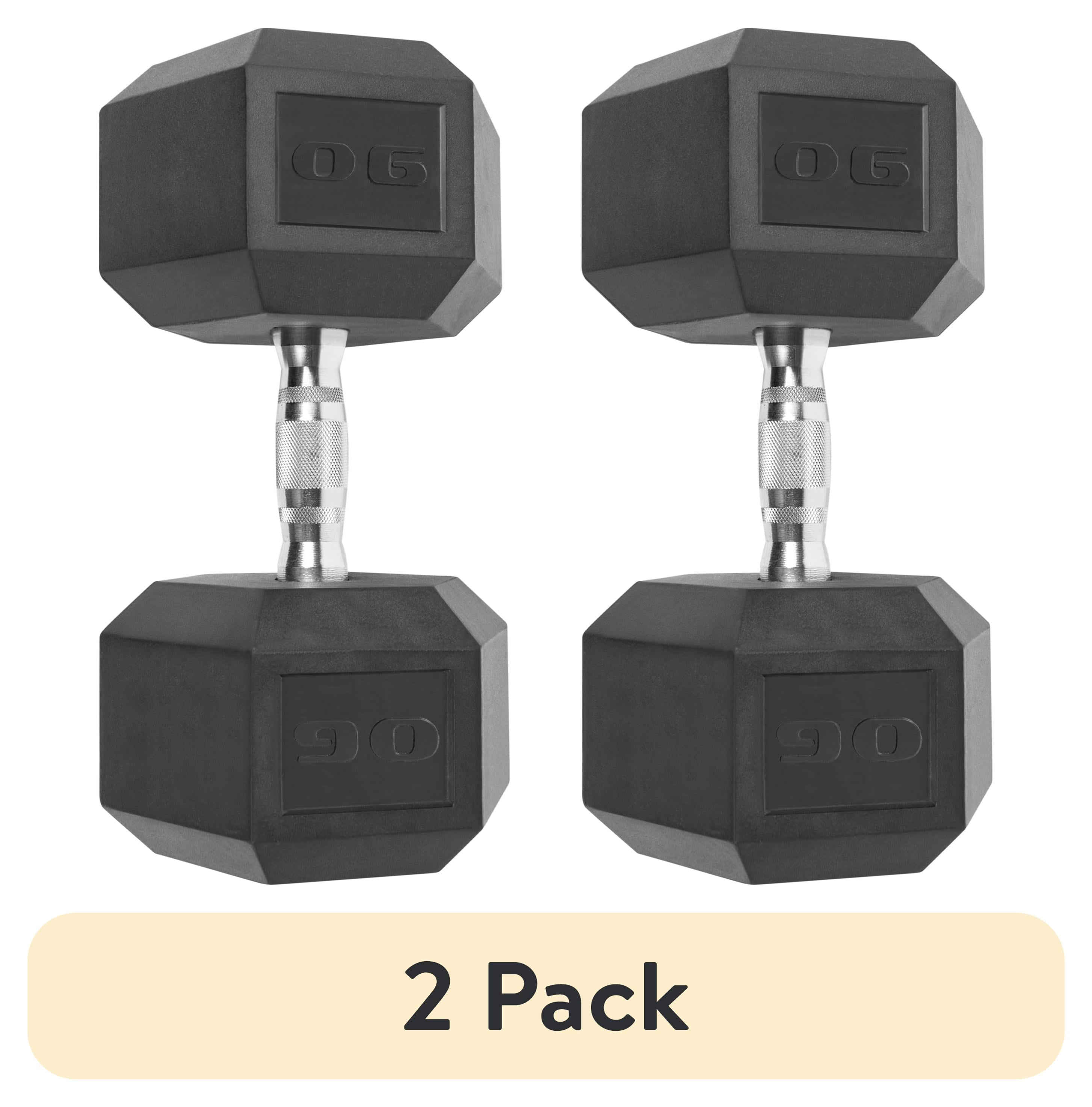 (2 pack) CAP Barbell, 90lb Coated Hex Dumbbell, Single