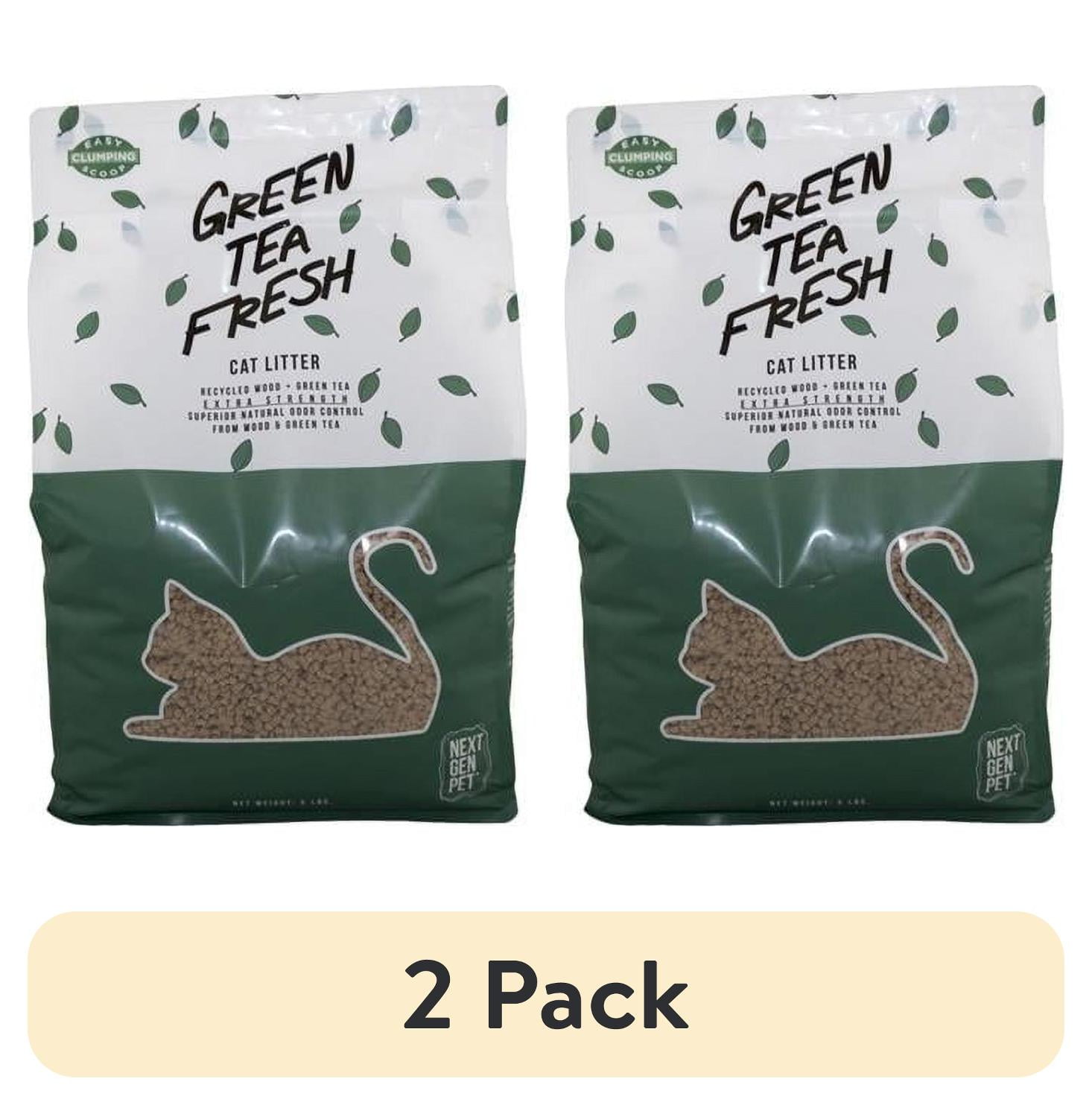 (2 pack) Next Gen Cypress Fresh cat litter made from Hinoki Cypress wood and fresh green tea 14 lbs bags