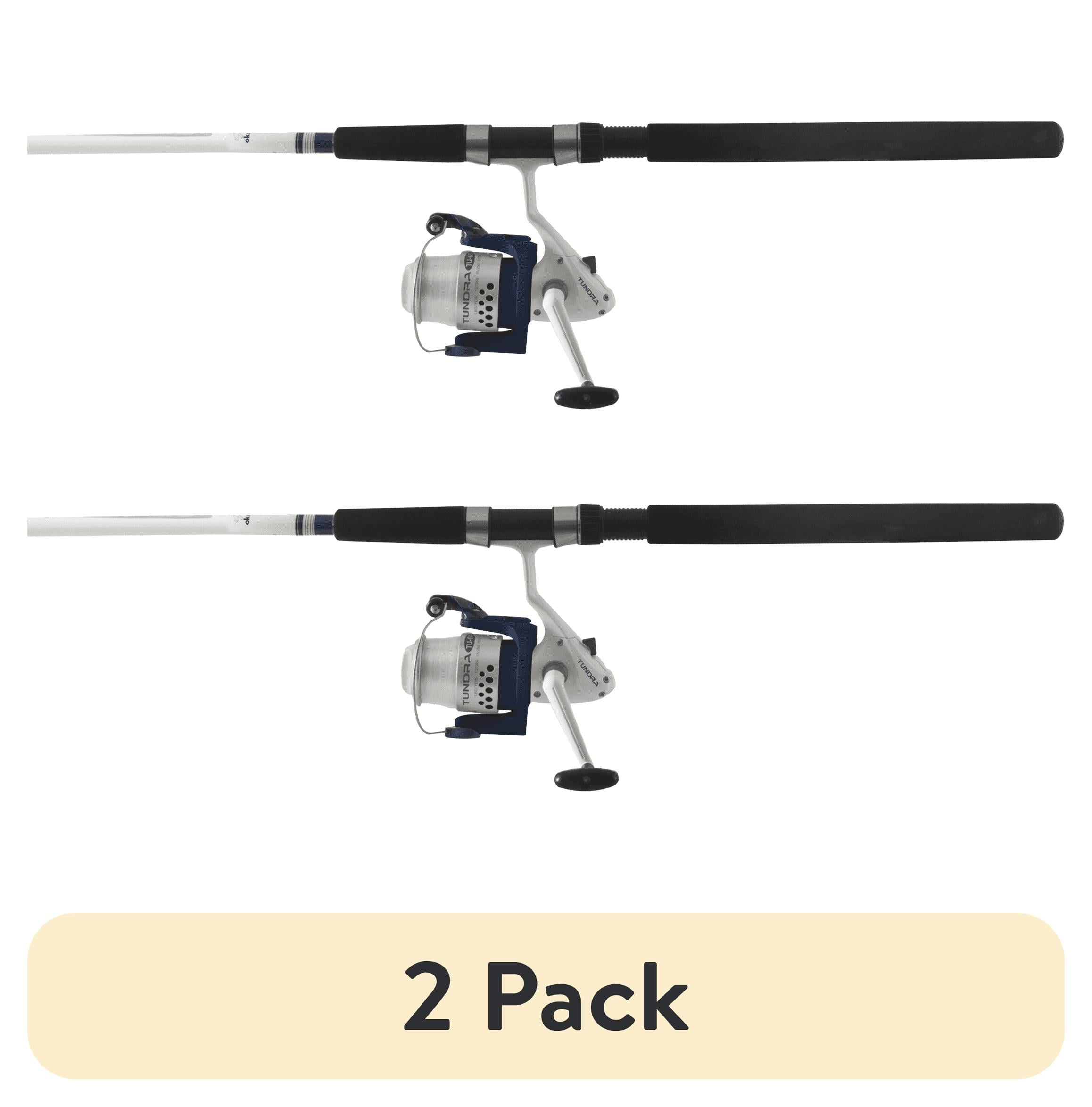 (2 pack) Okuma Tundra HD Medium Heavy Spinning Fishing Rod and Reel Combo, 10'0" with Size 80 Reel (Adult)