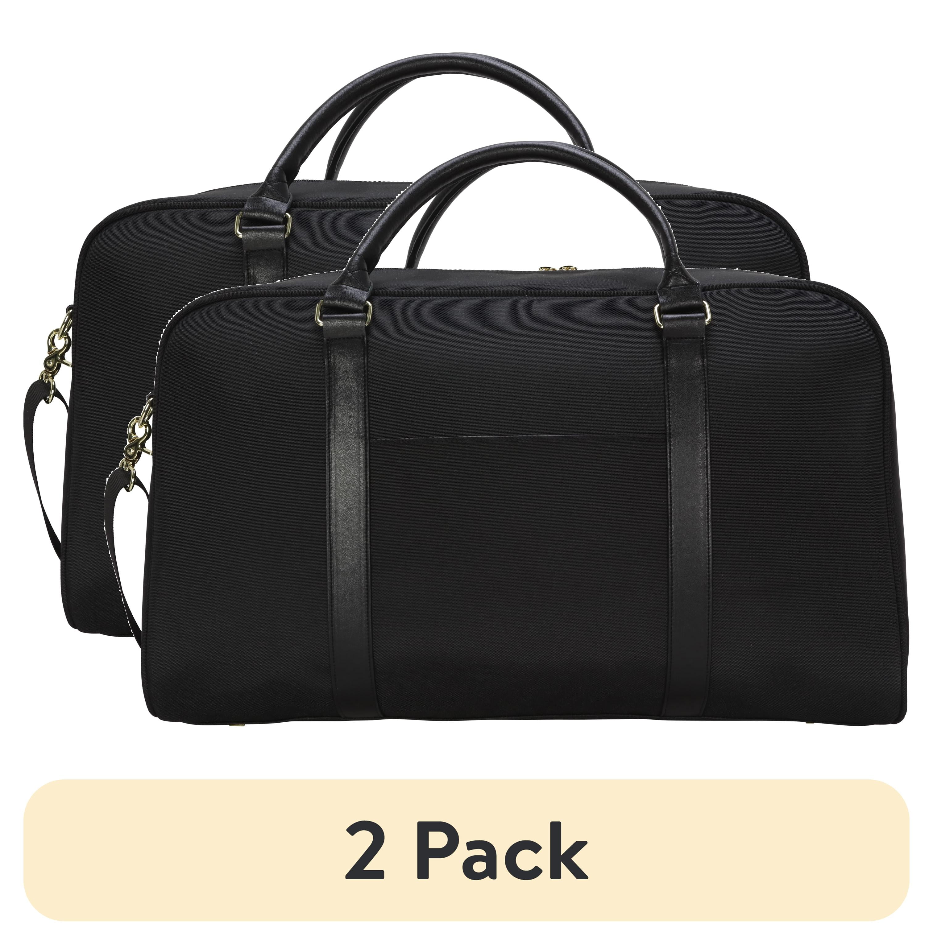 (2 pack) Protege 21 inch Weekender Duffel Bag for Travel, Black