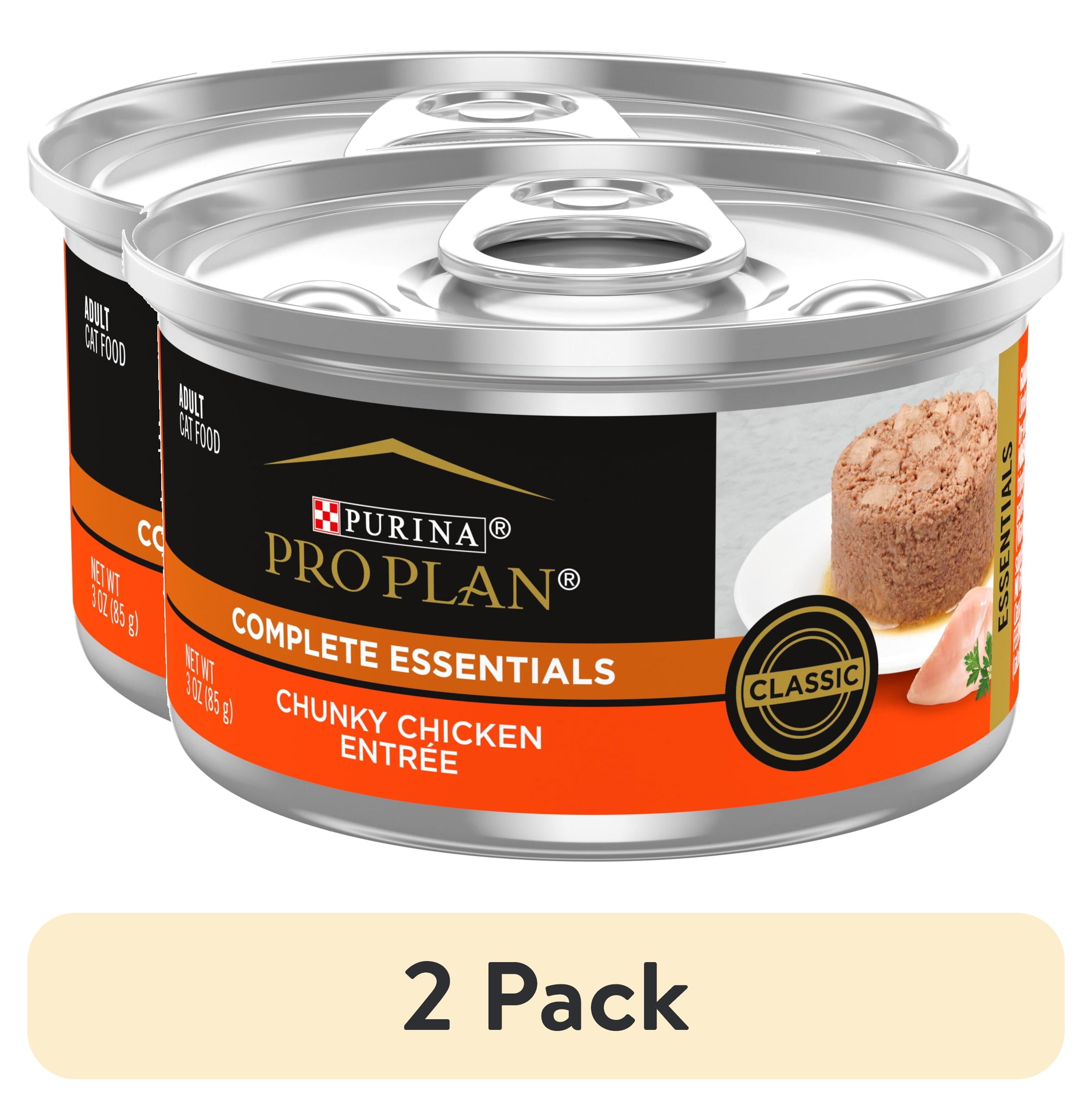(2 pack) Purina Pro Plan Complete Essentials, Chicken, Wet Cat Food, 3 oz Cans, 24 Pack