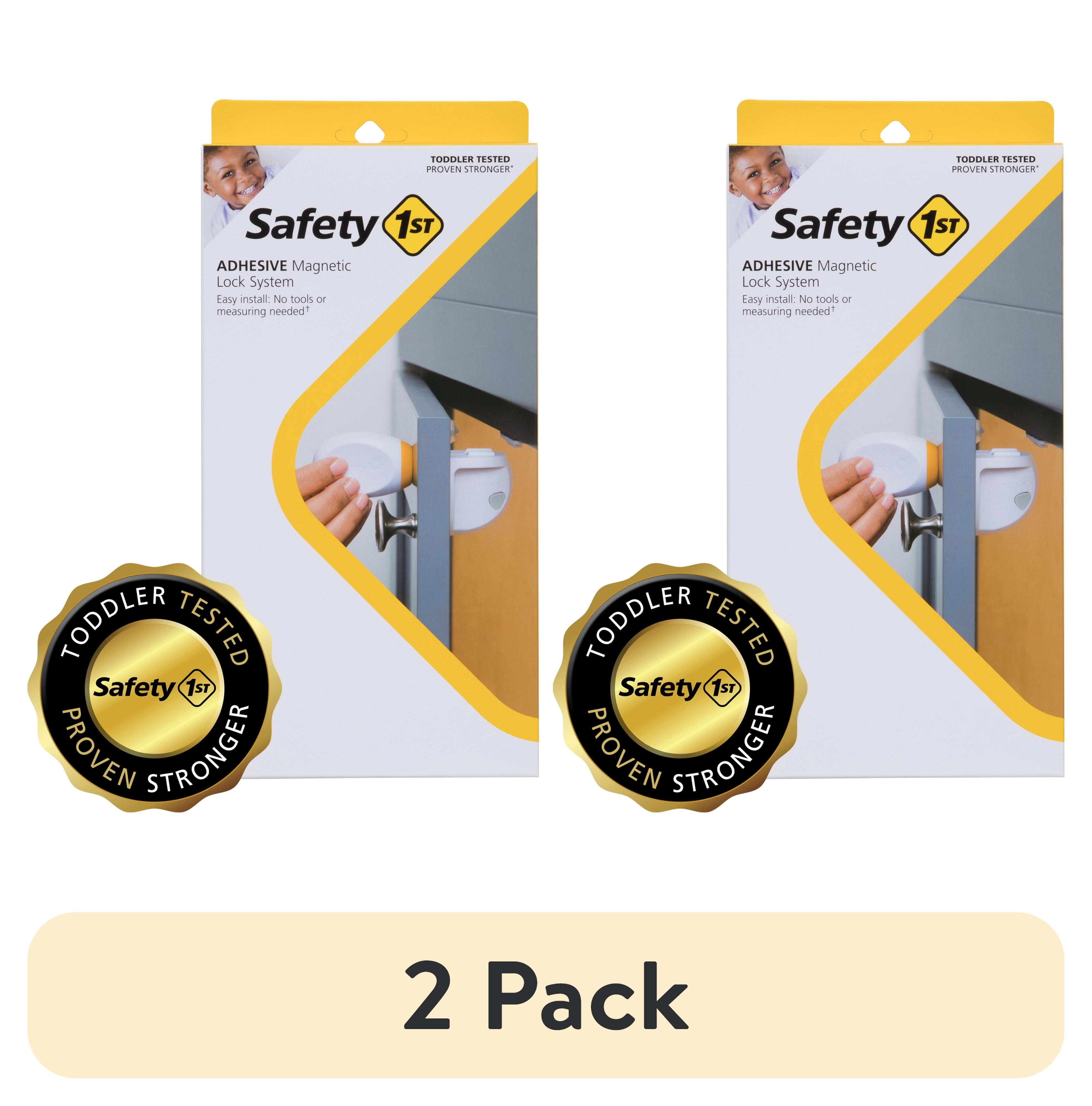 (2 pack) Safety 1st Adhesive Magnetic Lock System - 8 Locks and 2 Keys, White, Toddler