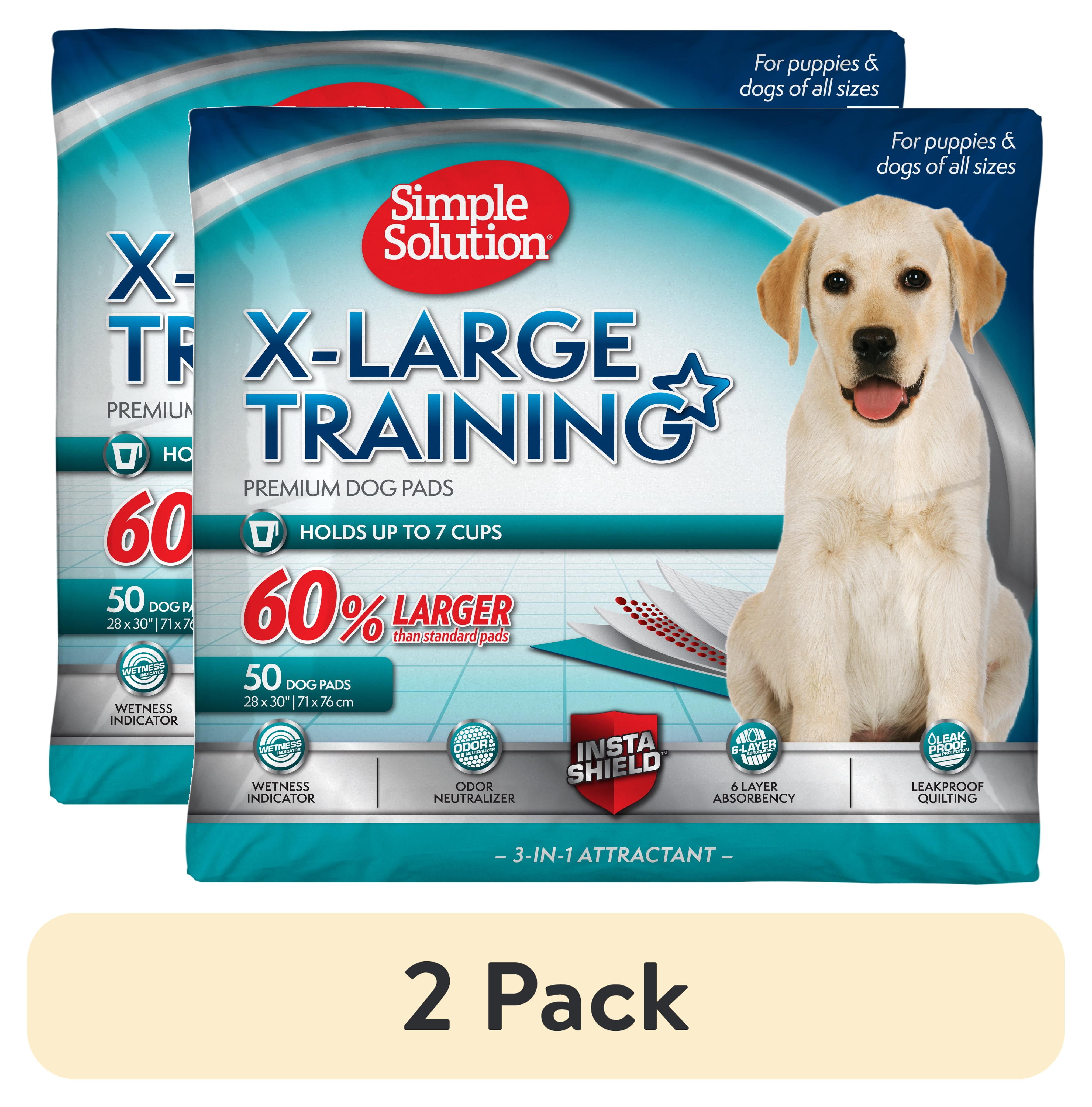 (2 pack) Simple Solution Super Absorbent Training Pads for Dogs - XL - 28" x 30" - 50 Count