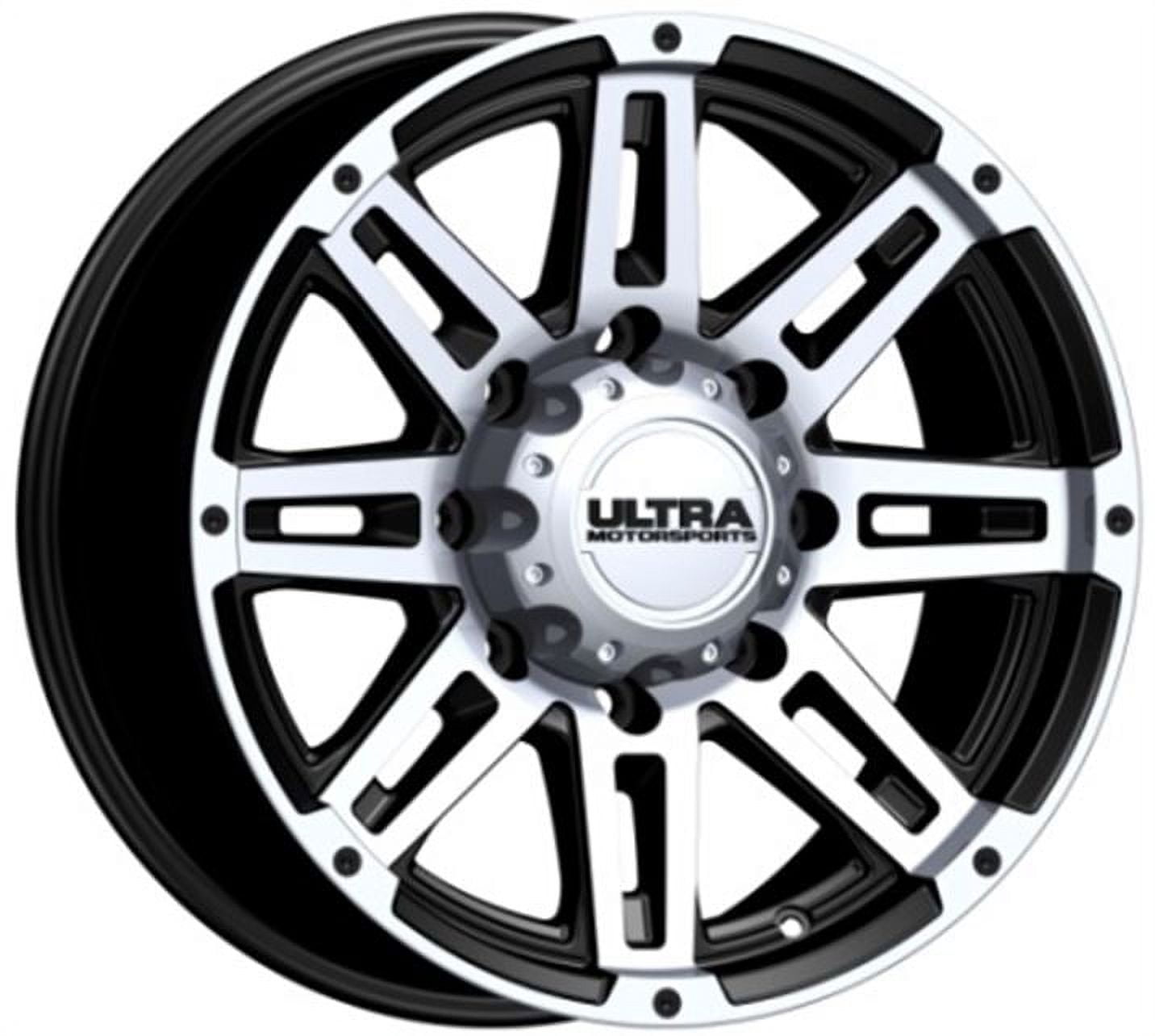 20" Black With Diamond Cut Machine 226 Wheel by Ultra Wheel 226-2983U+18 Fits select: 1999-2023 CHEVROLET SILVERADO, 2019-2023 RAM 1500