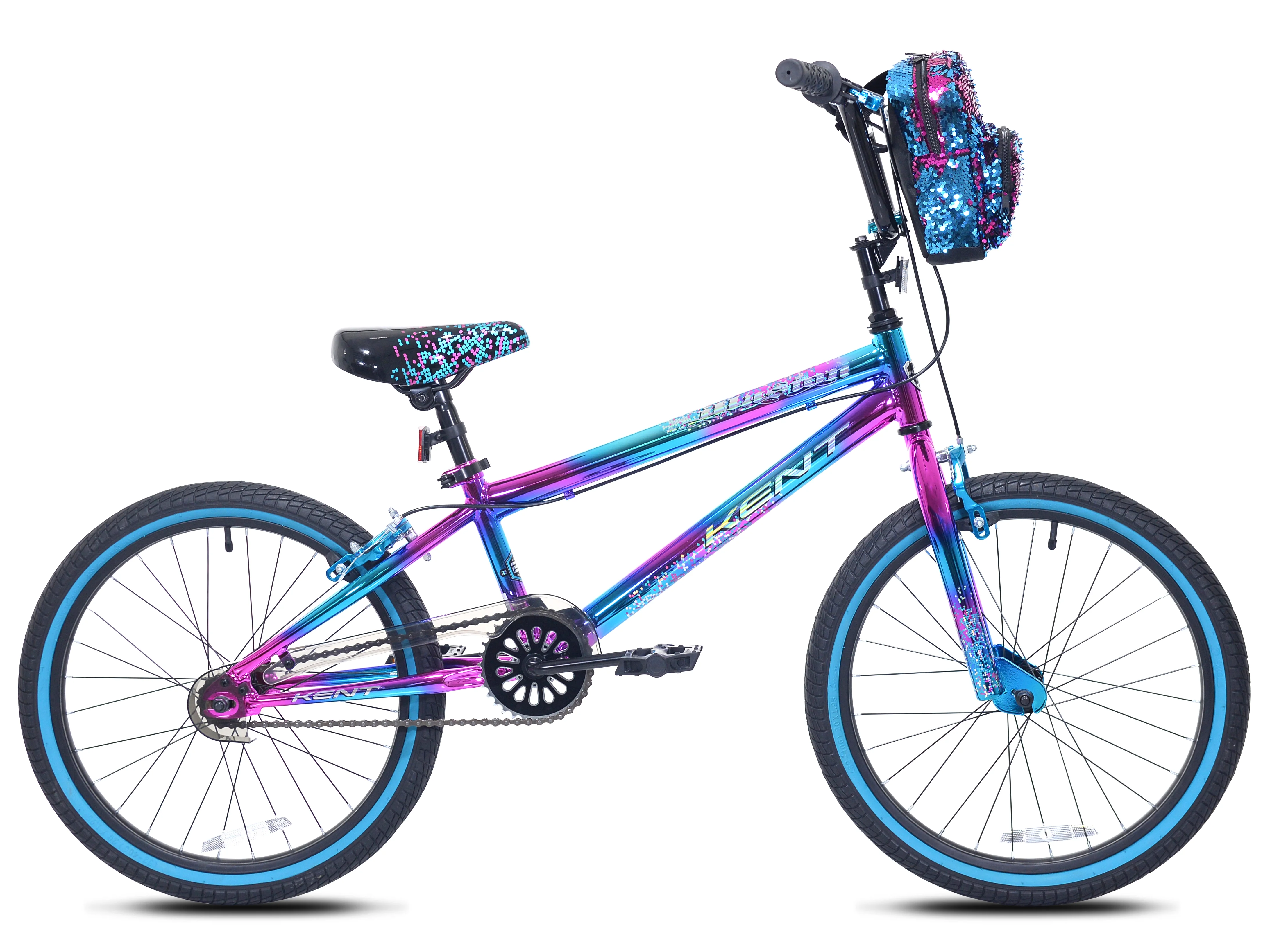 20" Kent Illusion BMX Bicycle, Fits Riders 4'2"-5', Blue/Purple, Child, Unisex
