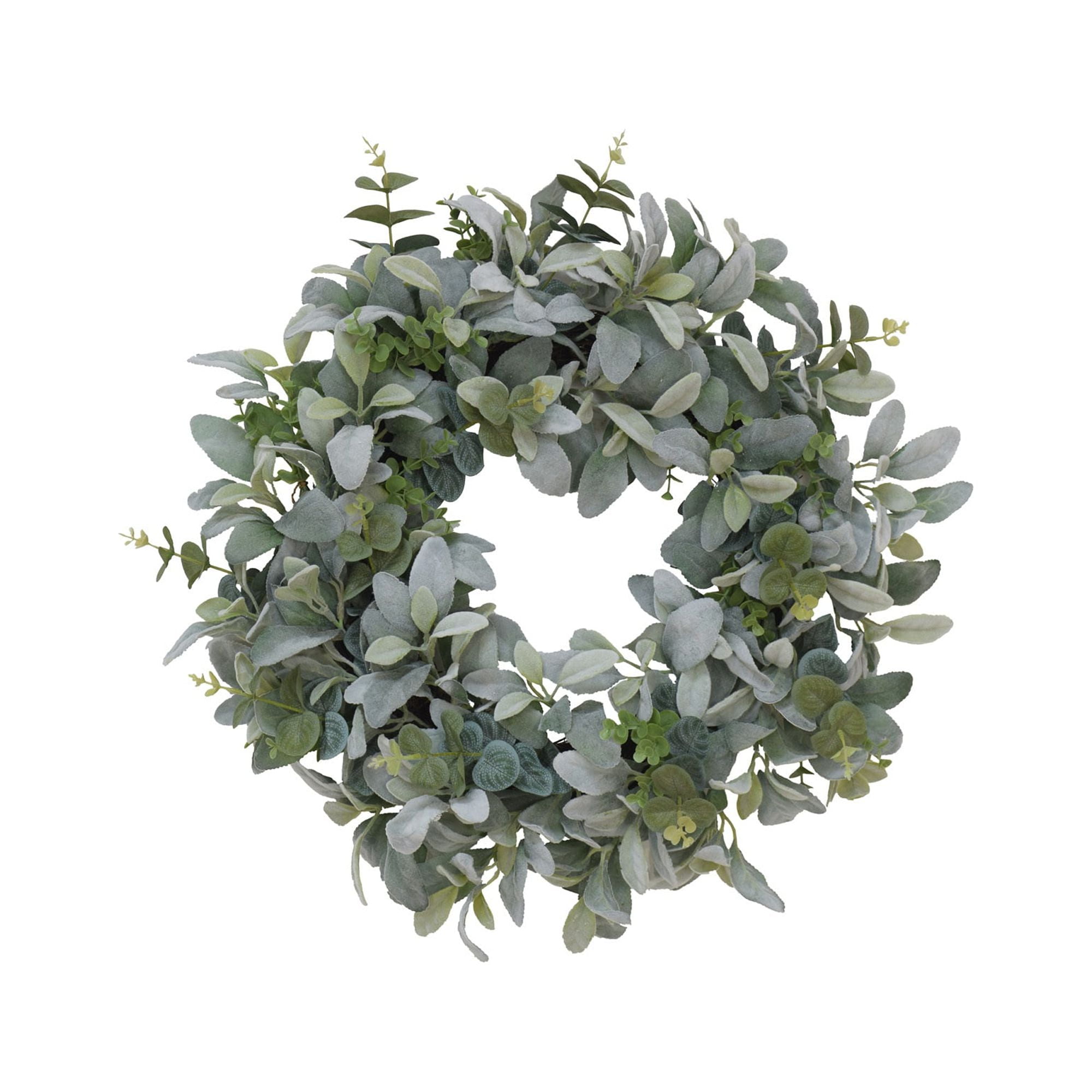 22" Vibrant Puleo International Artificial Lambs Ear Wreath