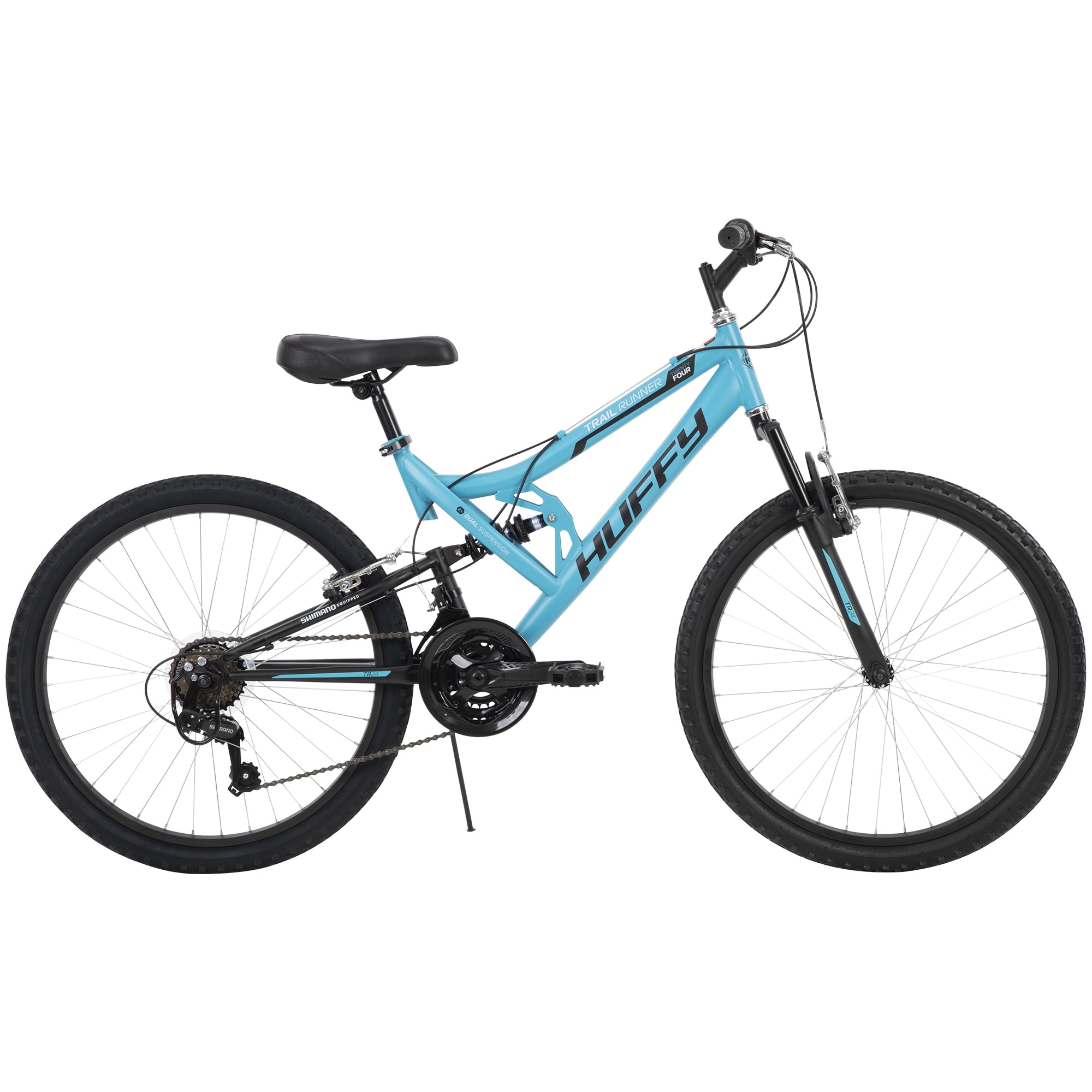 Huffy 24" Trail Runner Mountain Bike, Fits Riders 4'8" - 5'8", Teal, Adult, Women's