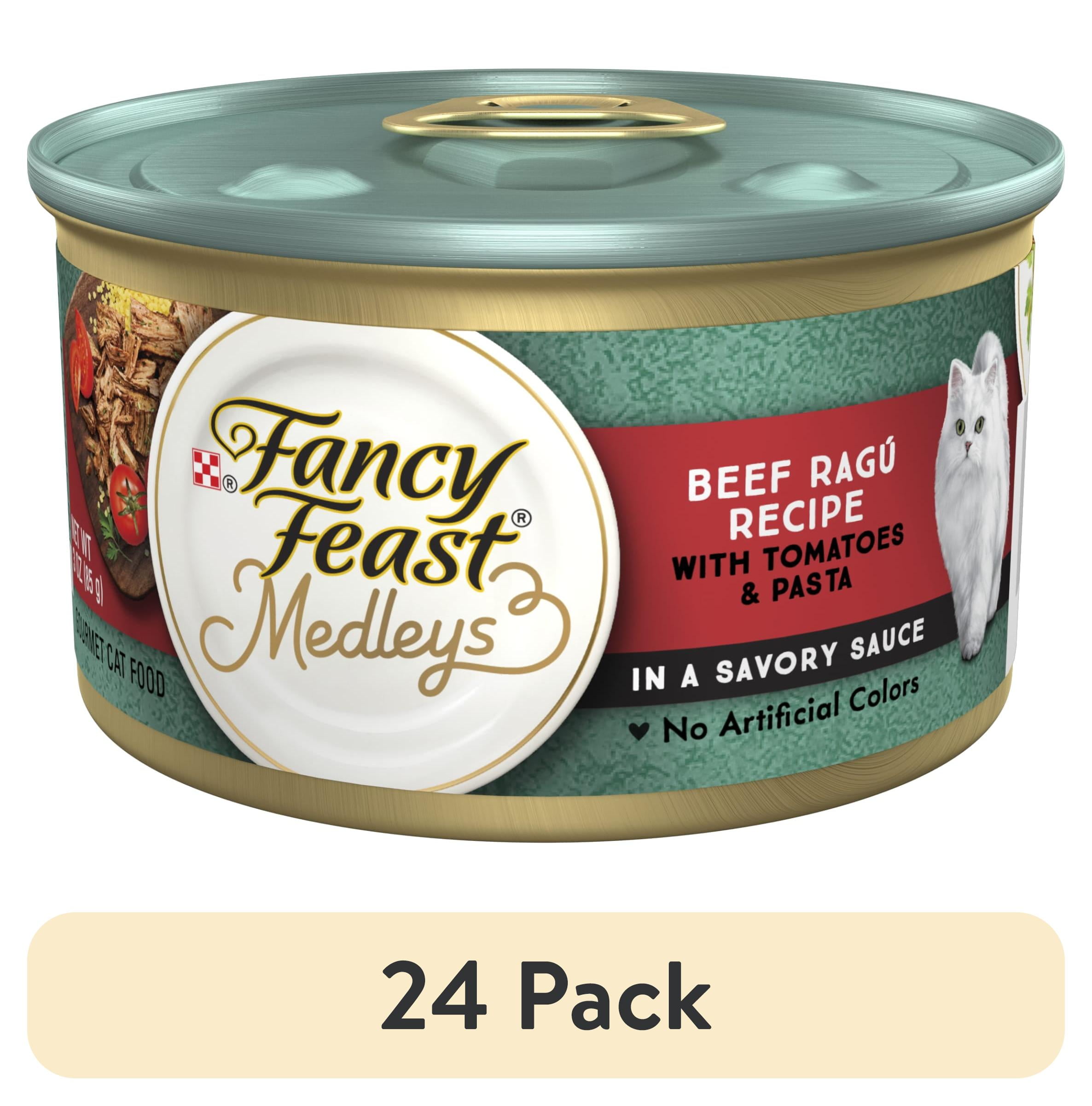 (24 pack) Purina Fancy Feast Medleys, Beef Ragu & Pasta Cat Food, 3 oz Can