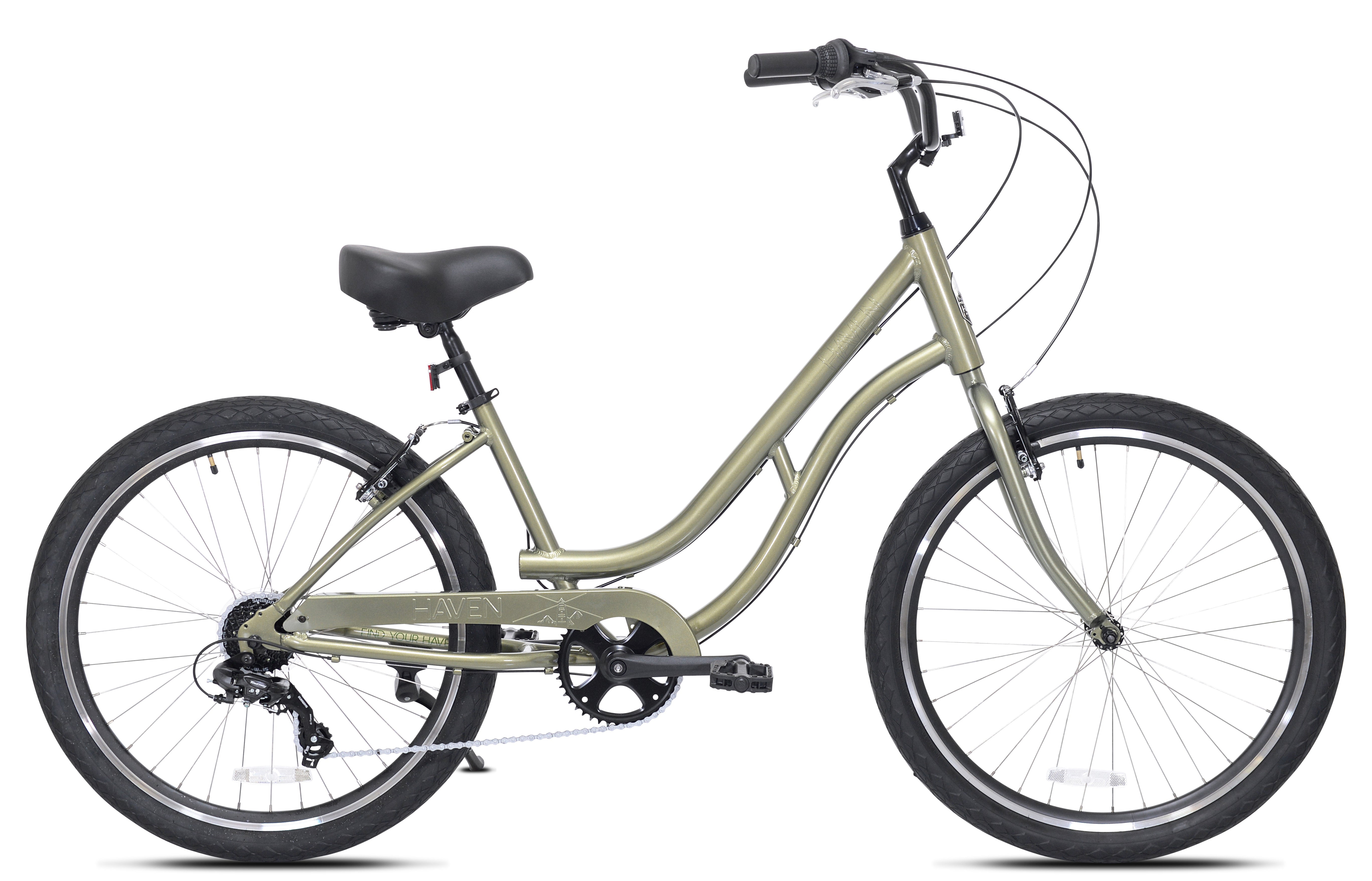 26" Haven Inlet 7 Step-Thru Beach Cruiser Bicycle, Seagrass Green