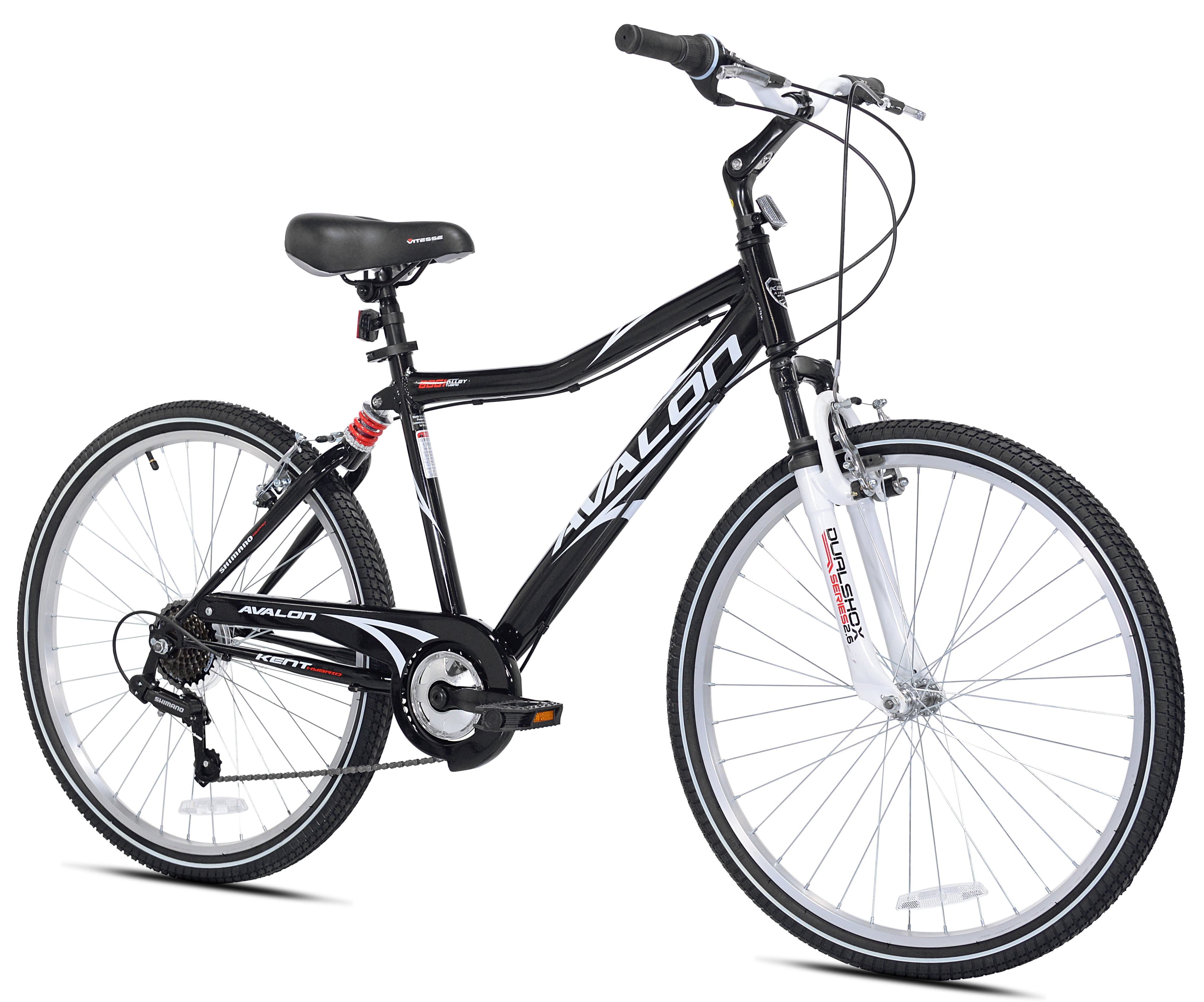 26" Kent Bicycle Avalon Comfort Men's Bike with Full Suspension, Adult Ages 13+, Black