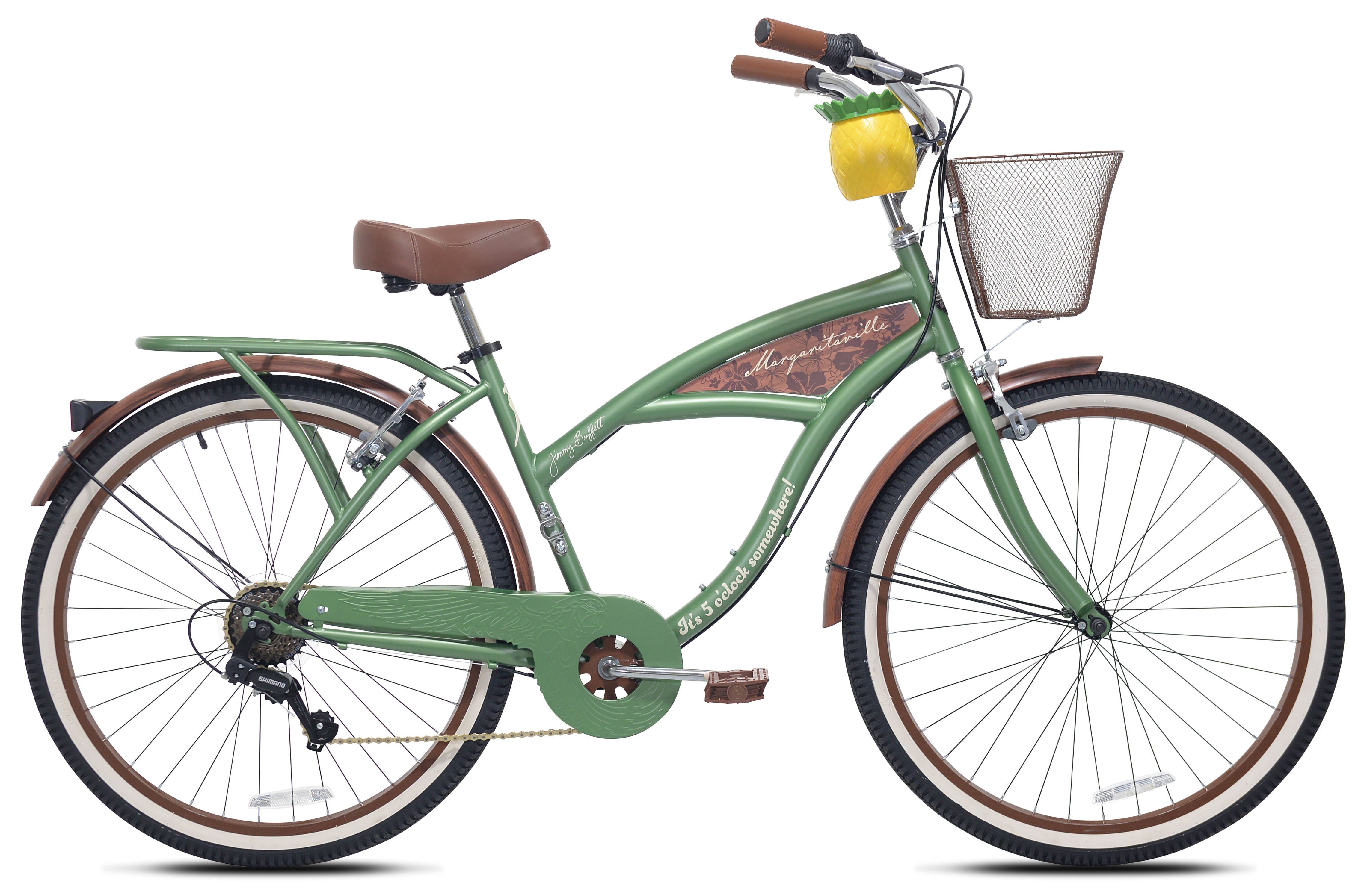 26 Inch Margaritaville Green 7 Speed Adult Cruiser Bicycle