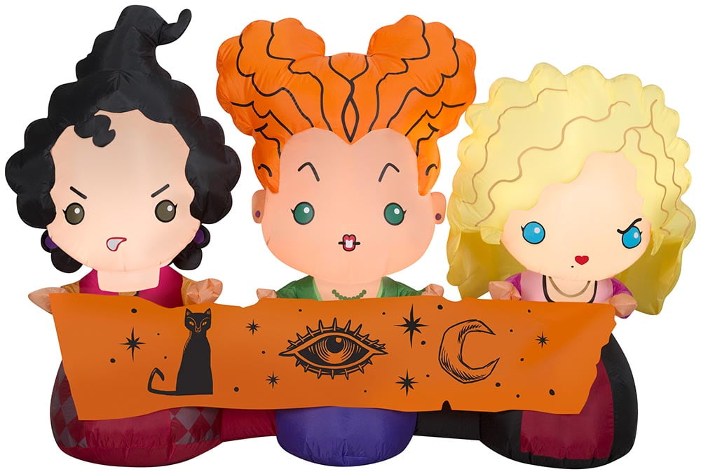 3.5' Tall Gemmy Hocus Pocus Sisters Airblown Halloween Inflatable Yard Decoration 220556