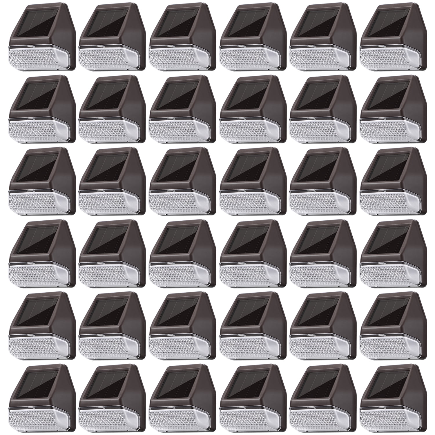 36 Pack Solar Deck Lights, Dusk-to-Dawn LED Fence Lights, Oil Rubbed Bronze