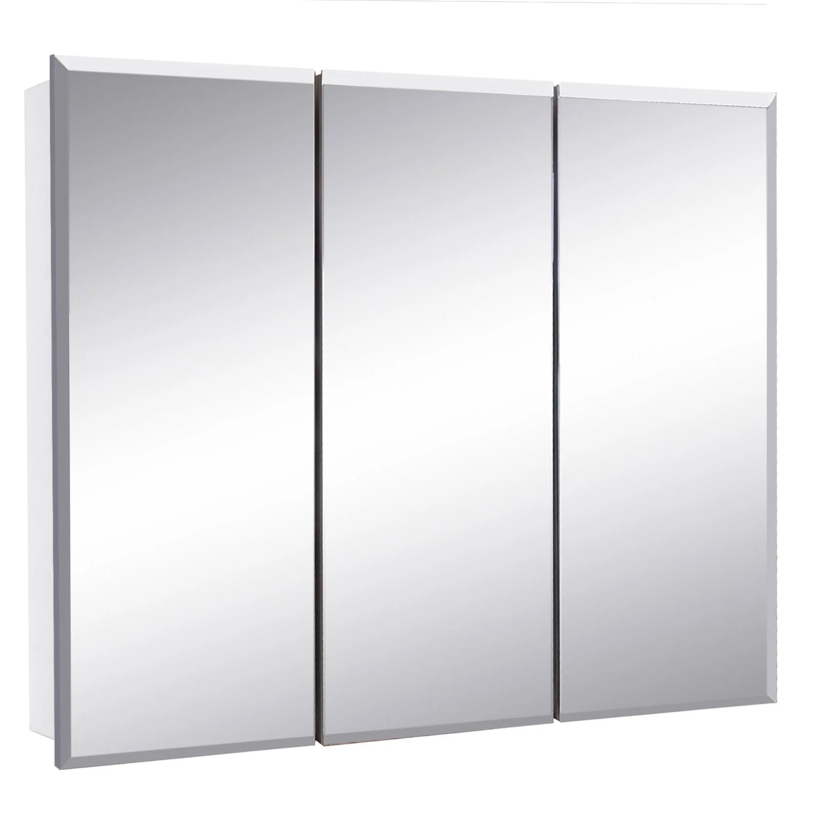 Design House 36" Tri-View Wall Mount Bathroom Medicine Cabinet, Clear