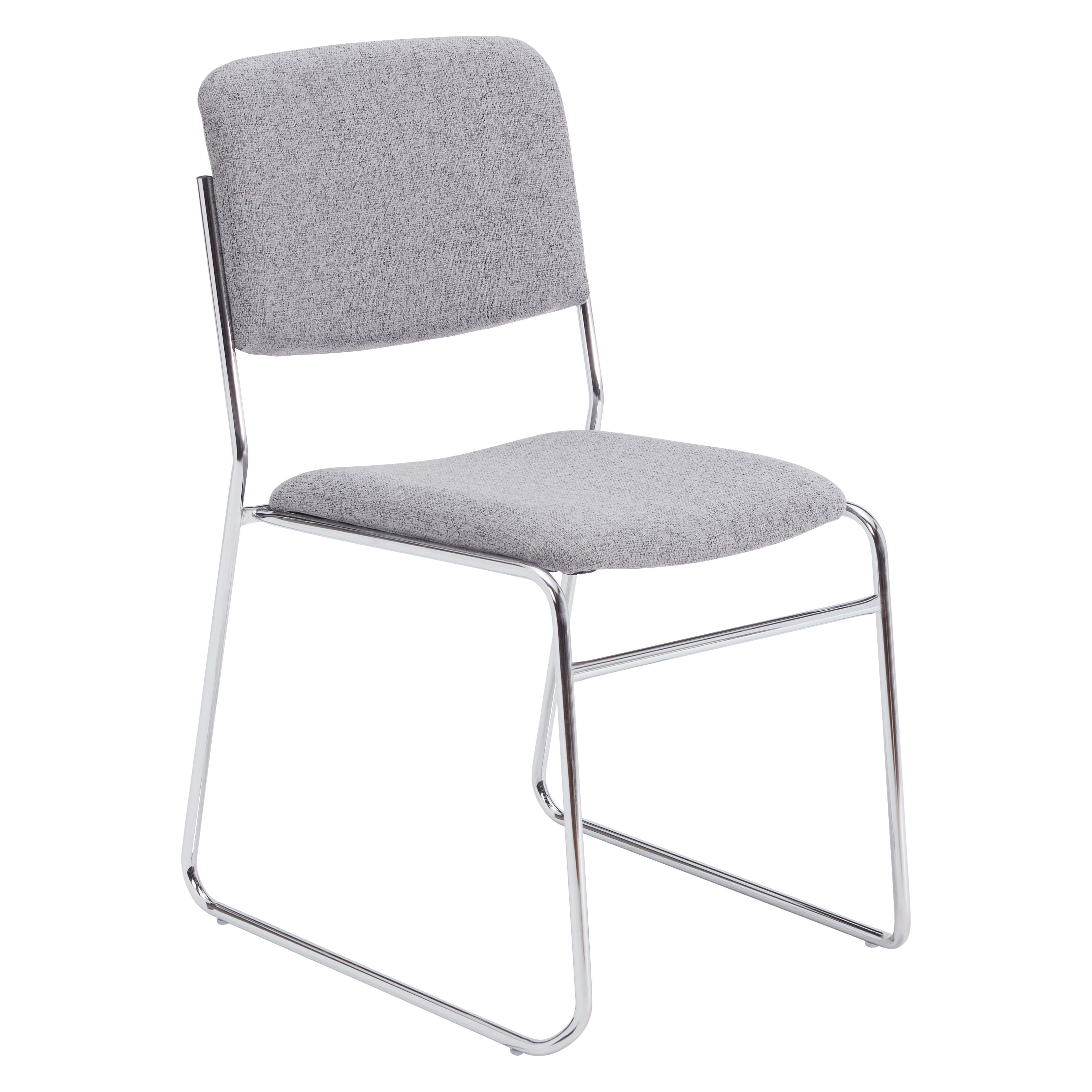 (4 Pack) NPS 8600 Series Fabric Padded Signature Stack Chair, Classic Gray