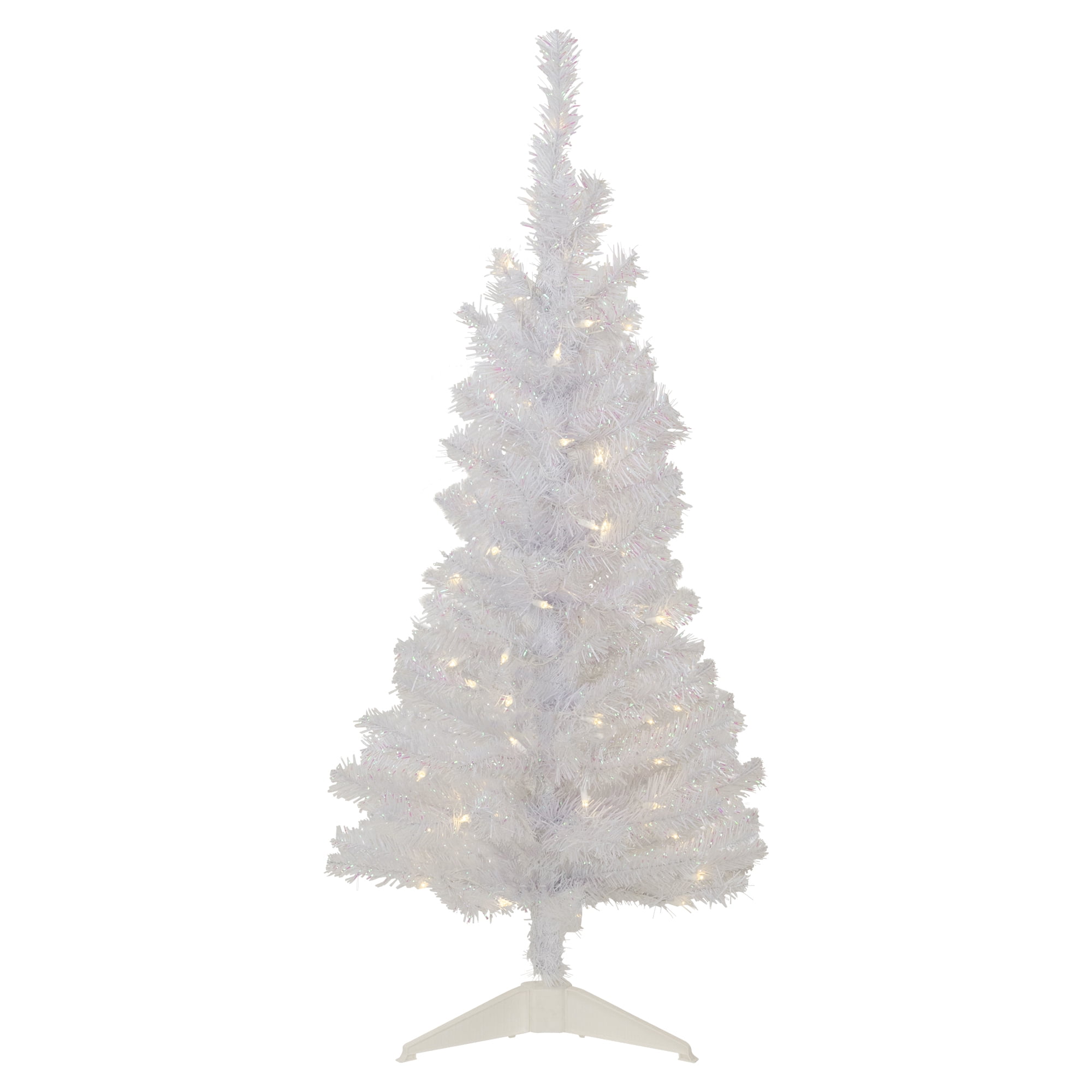 4' Pre-lit Rockport White Pine Artificial Christmas Tree Clear