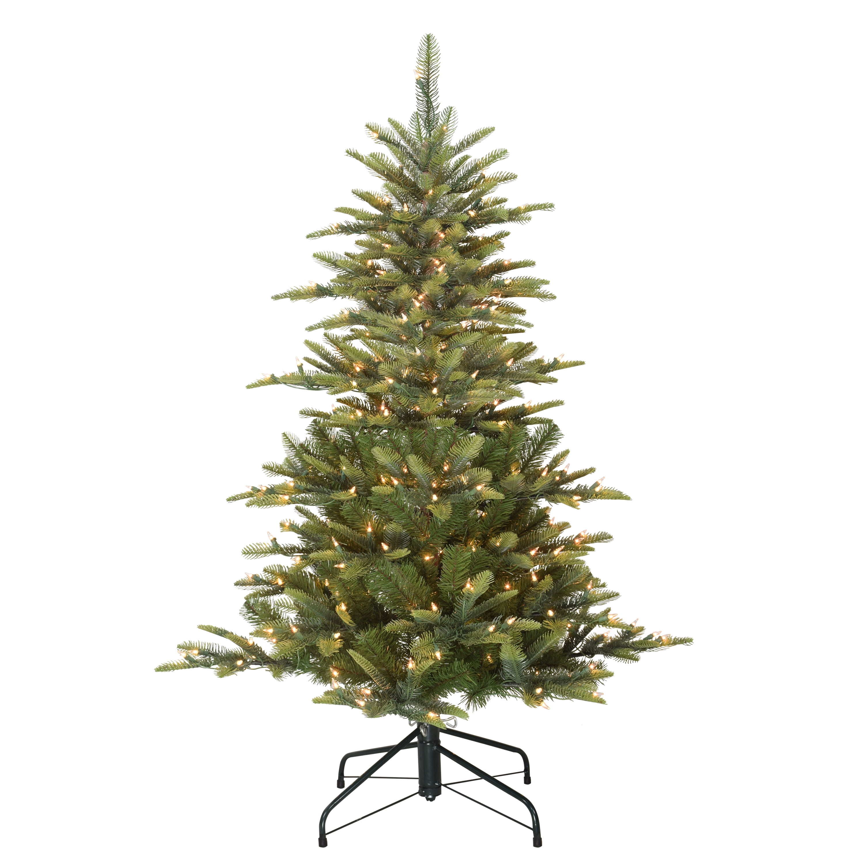4 1/2 ft. Pre-lit Aspen Green Fir Artificial Christmas Tree in Green, 250 UL listed Clear Lights