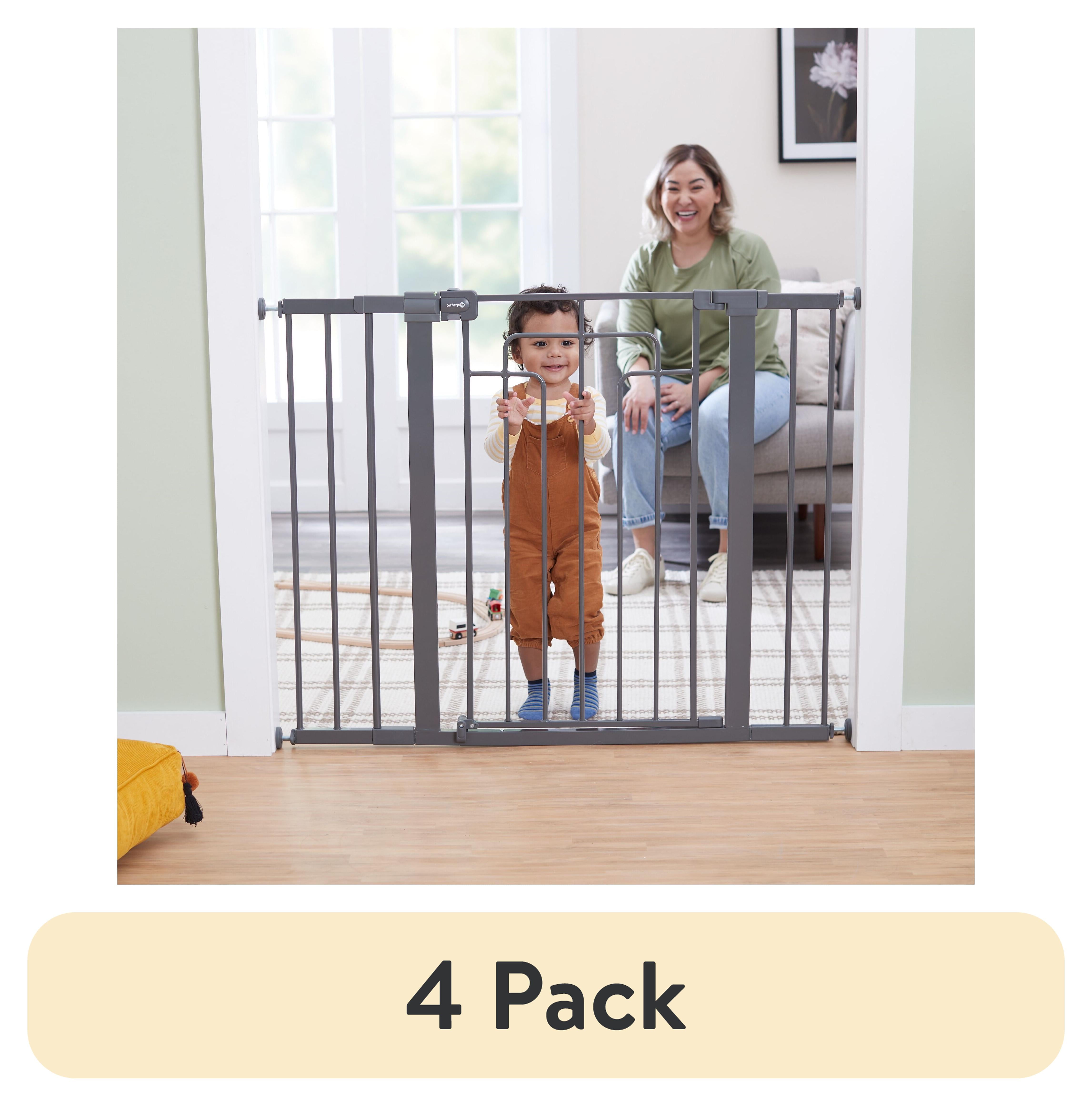 (4 pack) Safety 1st Contemporary Tall-and-Wide Gate, Grey