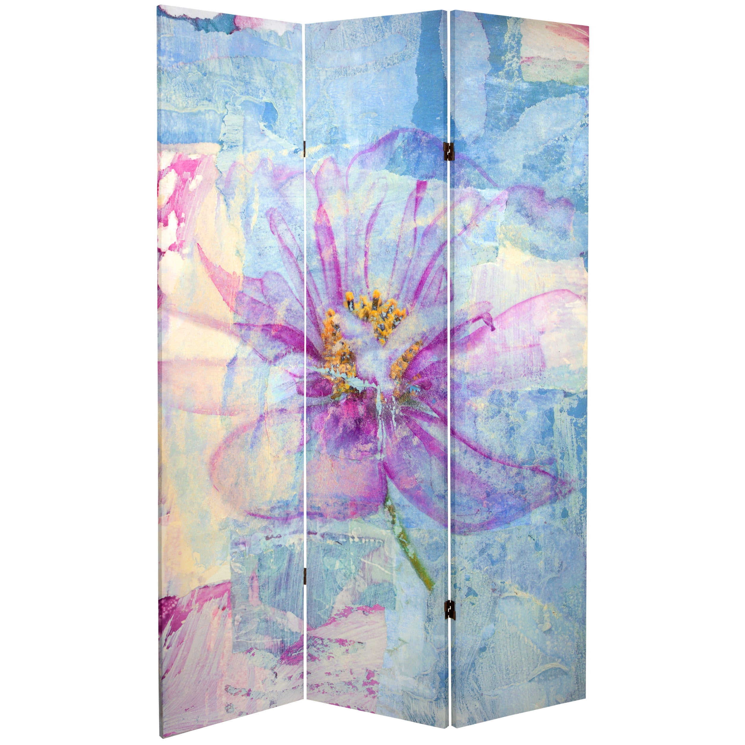 6 ft. Tall Double Sided Love Blossom Canvas Print Screen Room Divider