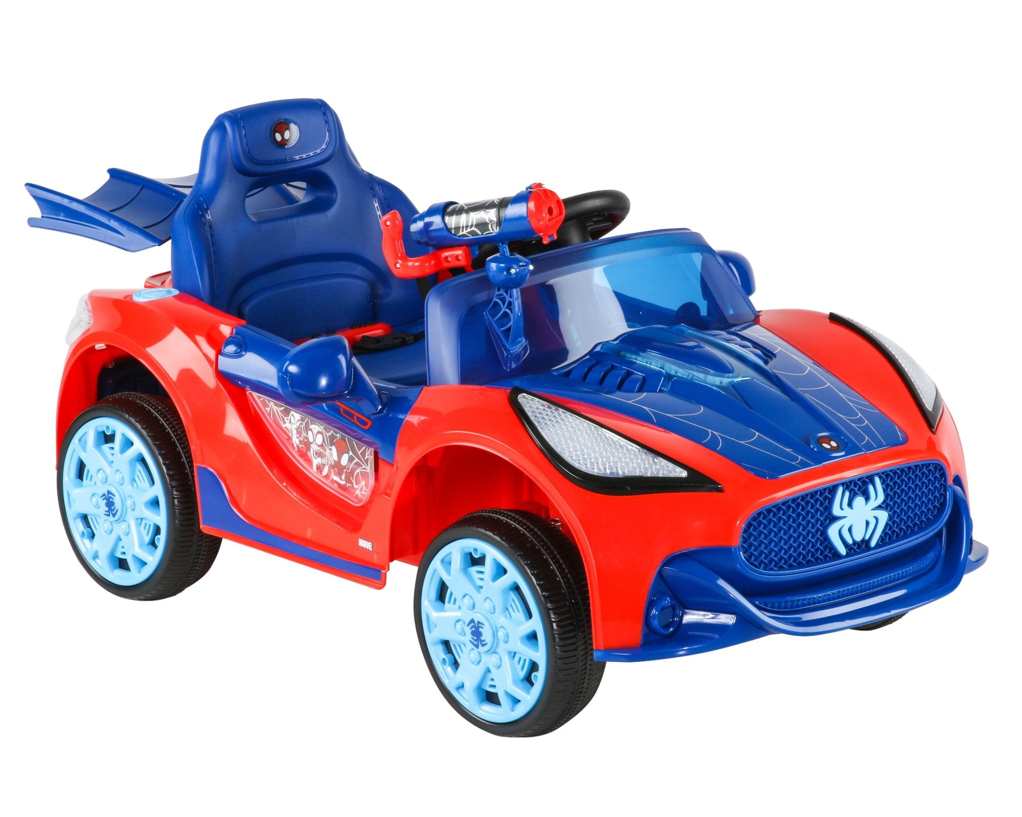 6V Spider-Man Super Car, Battery Powered Ride-on with Lights and Sounds, by Dynacraft