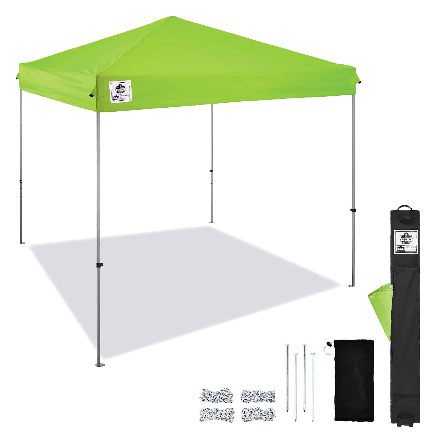 6010 Single Lime Lightweight Pop-Up Tent - 10ft x 10ft