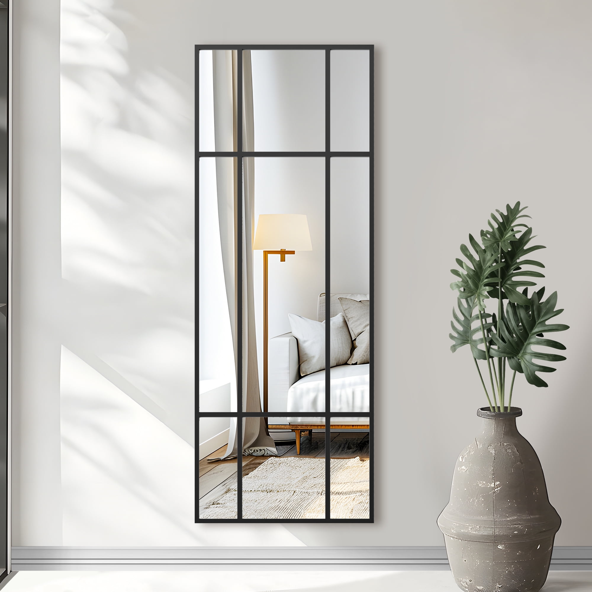 63"x24" Rectangle Wall Mirror Window Mirror Full Mirror,Black