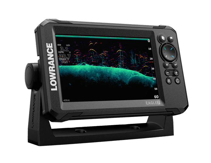 7" Lowrance EAGLE 7 SplitShot Fish Finder with IPS Screen C-Map