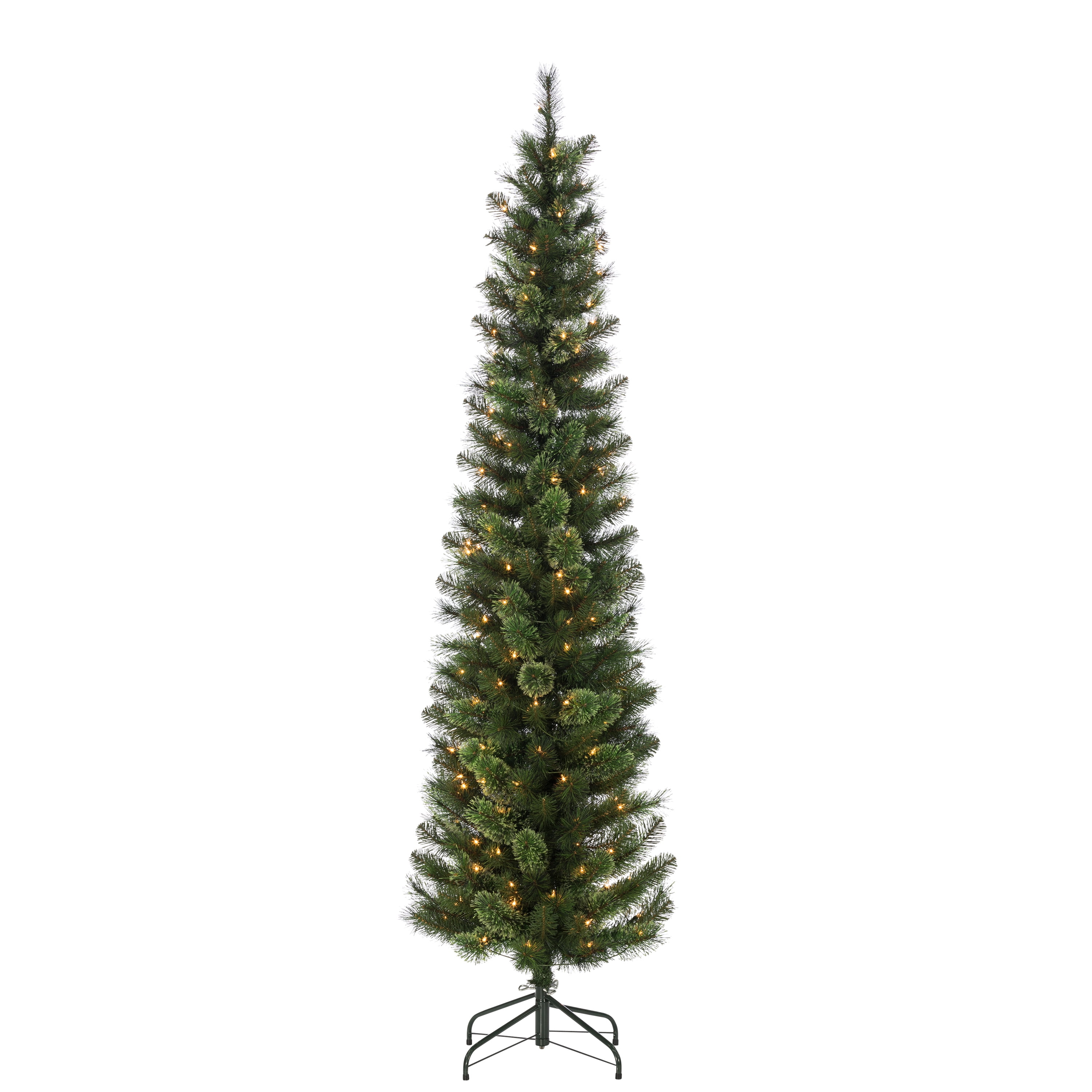 7.5 ft. Pre Lit Clear Incandescent Hard Cashmere Pencil Tree