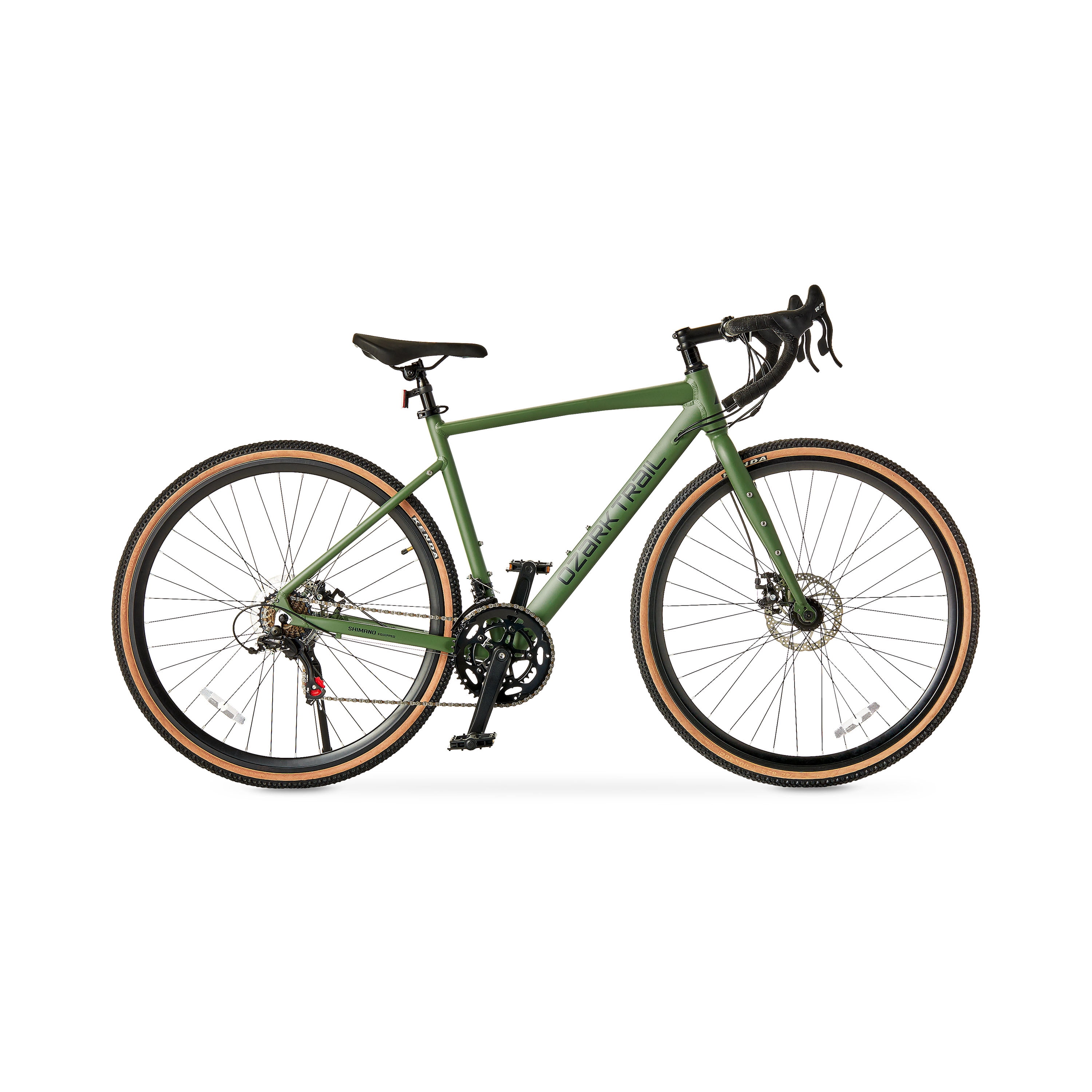 700c Ozark Trail G.1 Explorer Drop Bar Gravel Bike, Small Frame, Fits Riders 5'1" - 5'5", Green, Adult