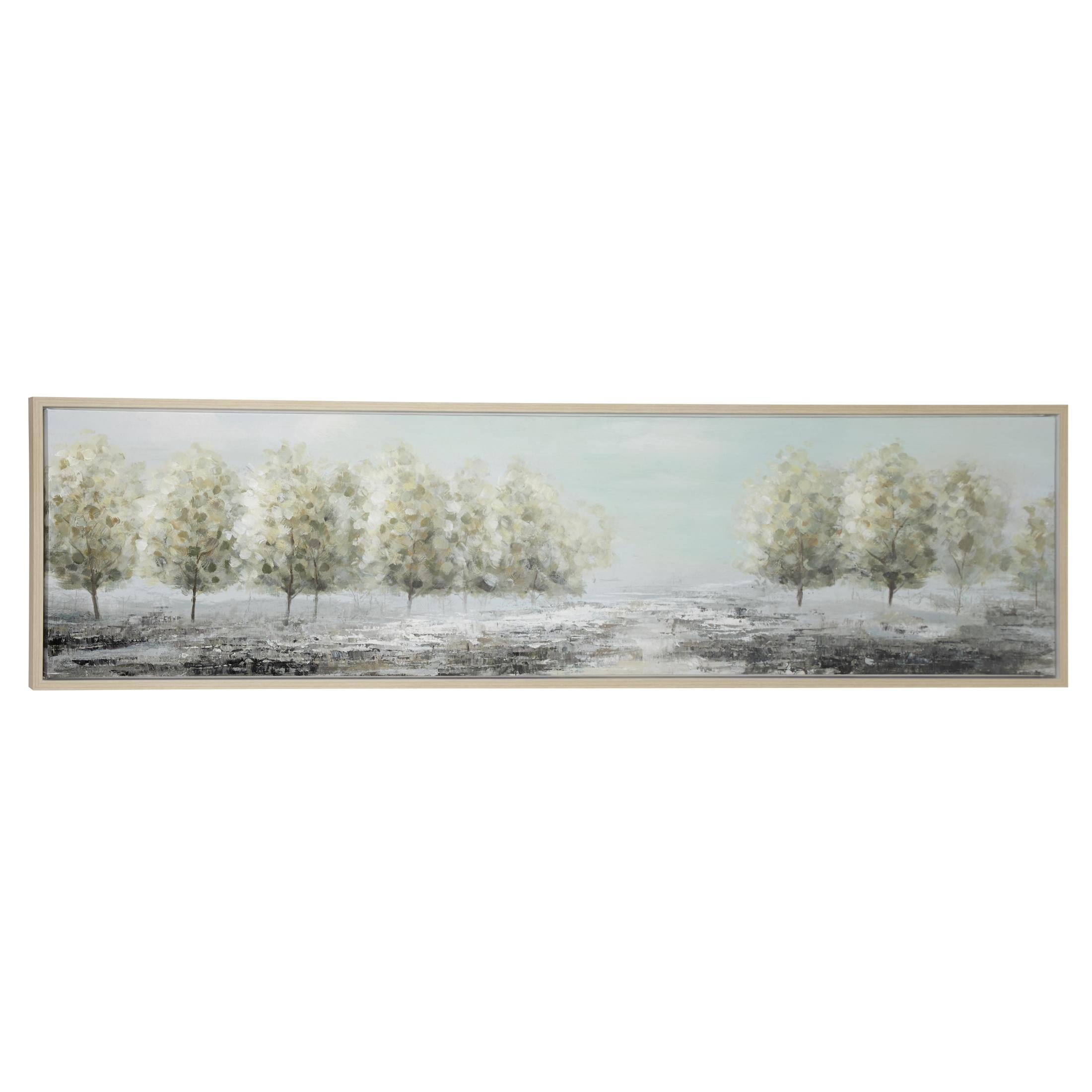 71" x 20" Tree Framed Wall Art with Tan Frame, by DecMode