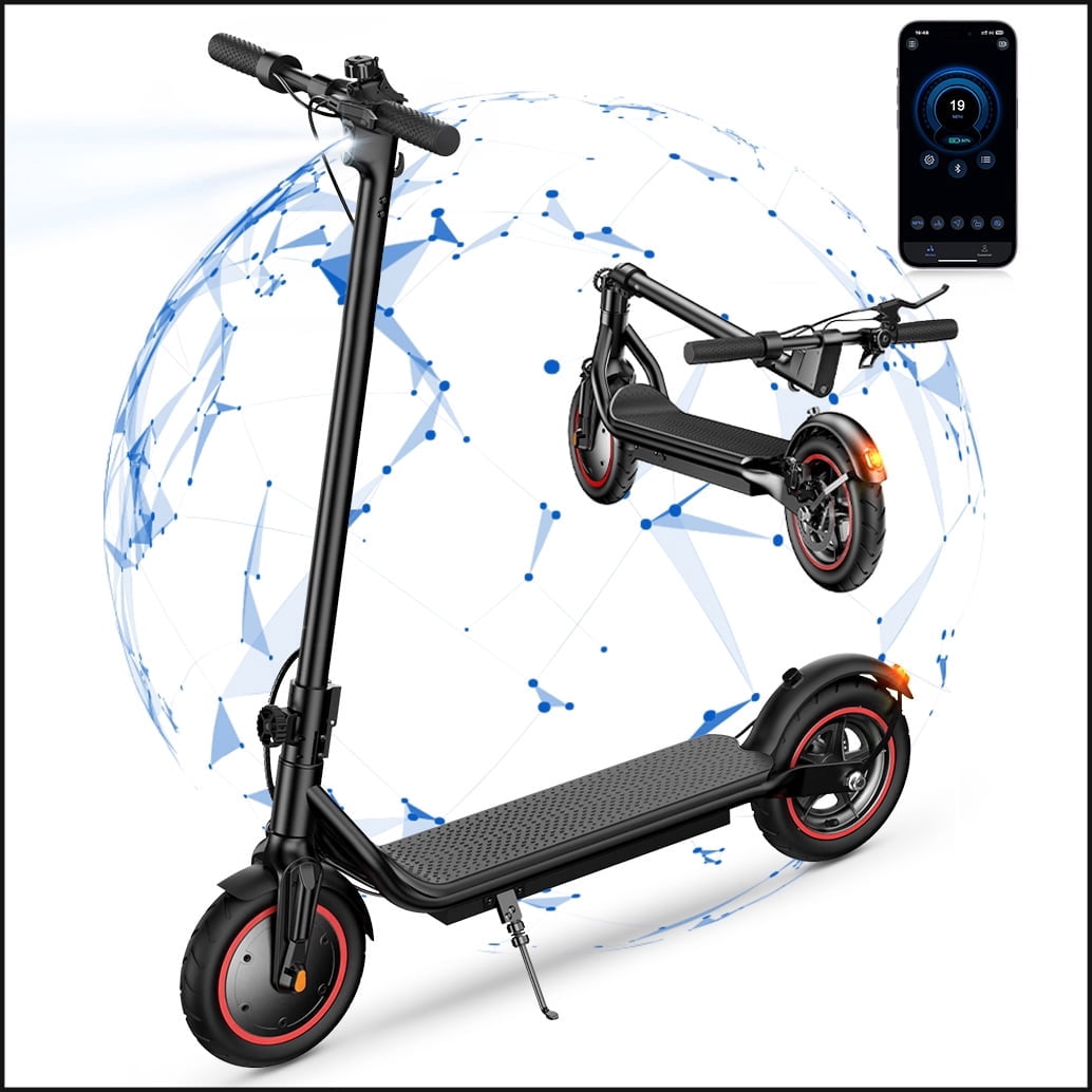 iScooter Electric Scooter for Adults Teens，350W Motor 21 Miles & 19 MPH Max，Extra-Wide Pedals, Portable Folding Design，Commuting E-Scooter Gift for Teens