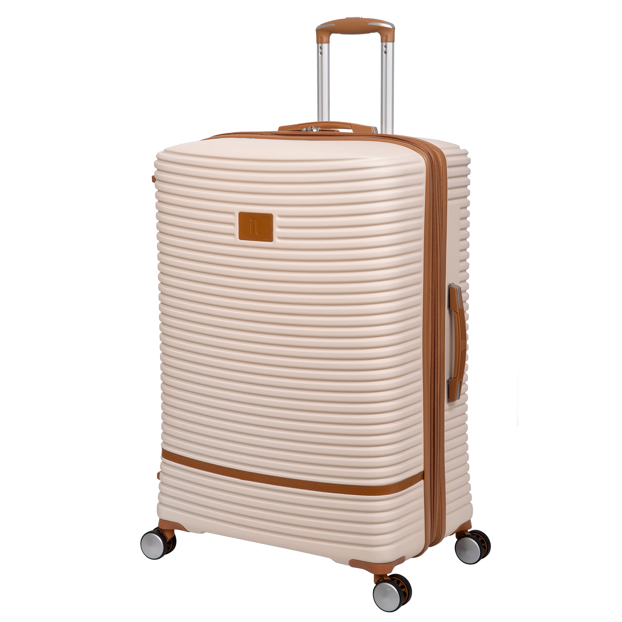 it luggage Replicating 31" Hardside Expandable Spinner Checked Luggage, Cream