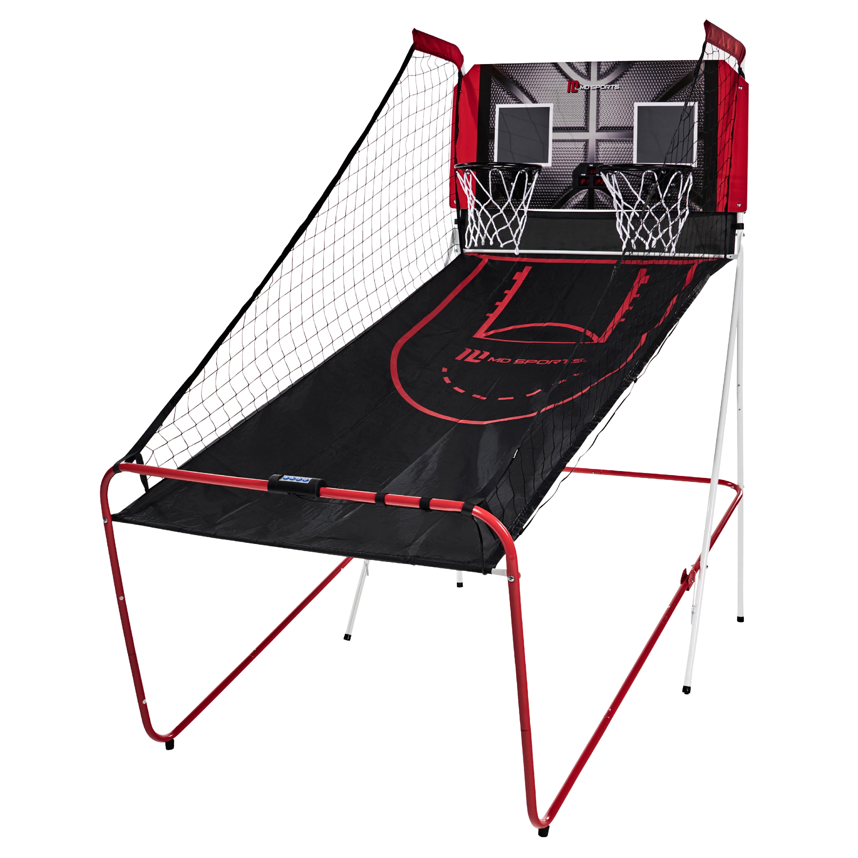 Best Shot Indoor Arcade Basketball Game, Foldable 2 Player Dual Shot with Electronic Scorer, 8 Game Modes, by MD Sports