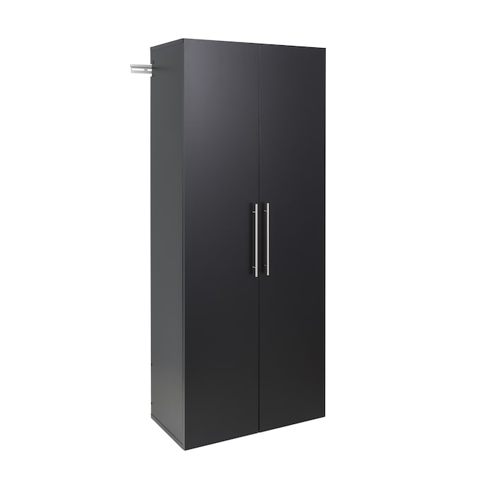 Prepac HangUps 30-in W x 72-in H Wood Composite Black Wall-mount Utility Storage Cabinet