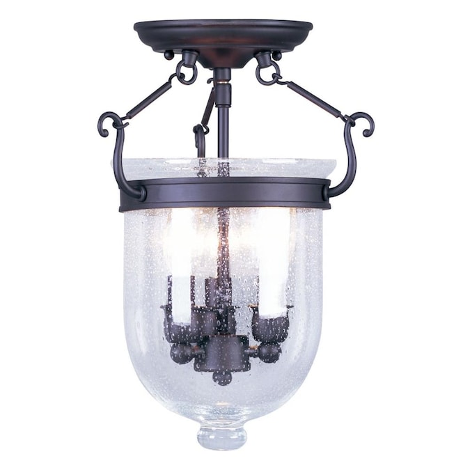 Livex Lighting Jefferson 1-Light Bronze Semi mount light