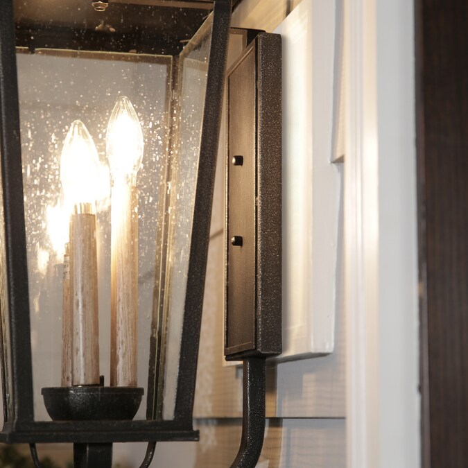 allen + roth Prospect Hill 7-in W 3-Light Pewter Transitional LED Wall Sconce - Image 7