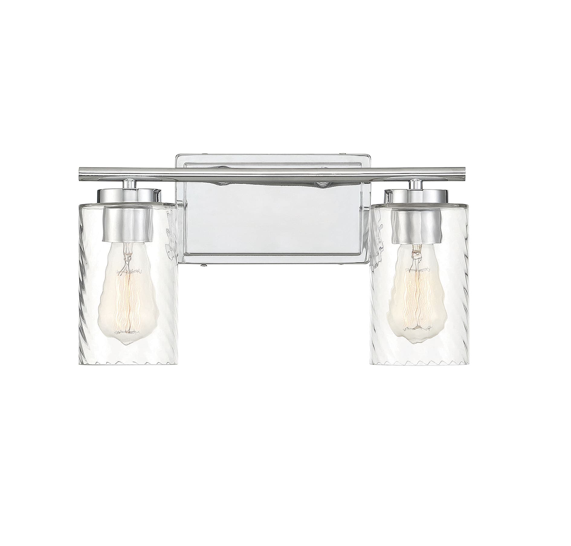 Meridian 15-in 2 -Light Polished Chrome Farmhouse Vanity light