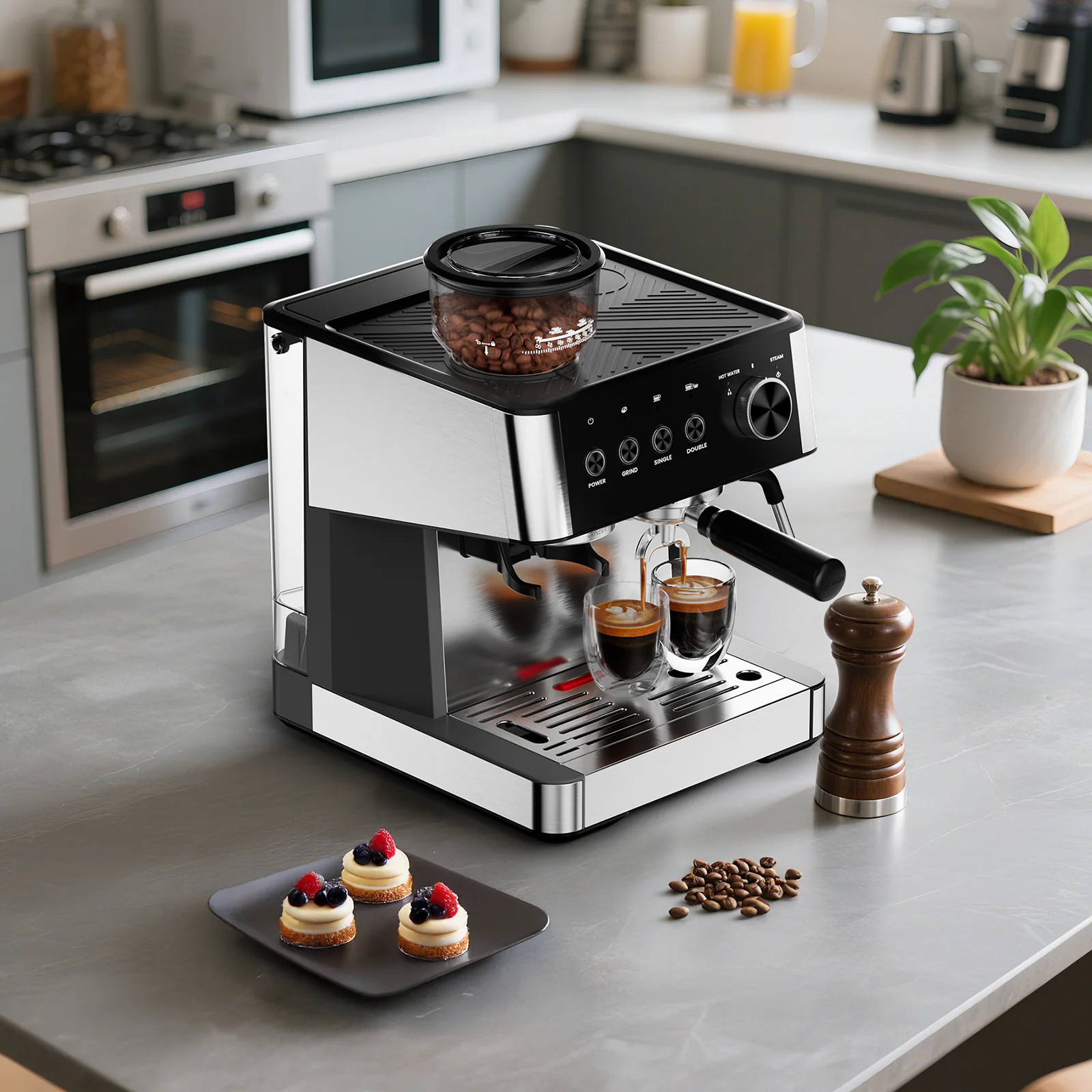 2 -Cup Programmable Residential Drip coffee maker ( Stainless Steel Black ) - Image 8