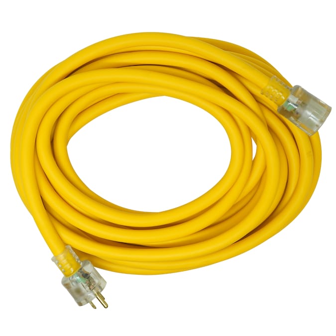 Southwire 50-ft 10/3 3 Prong Yellow Outdoor SJEOW Super Heavy Duty Lighted Extension Cord