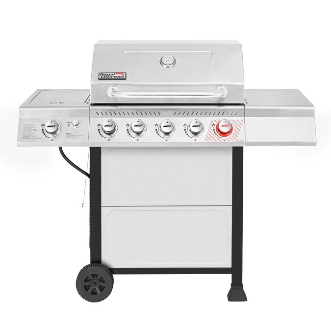 Royal Gourmet Stainless Steel 5-Burner Liquid Propane Gas Grill with 1 Side Burner