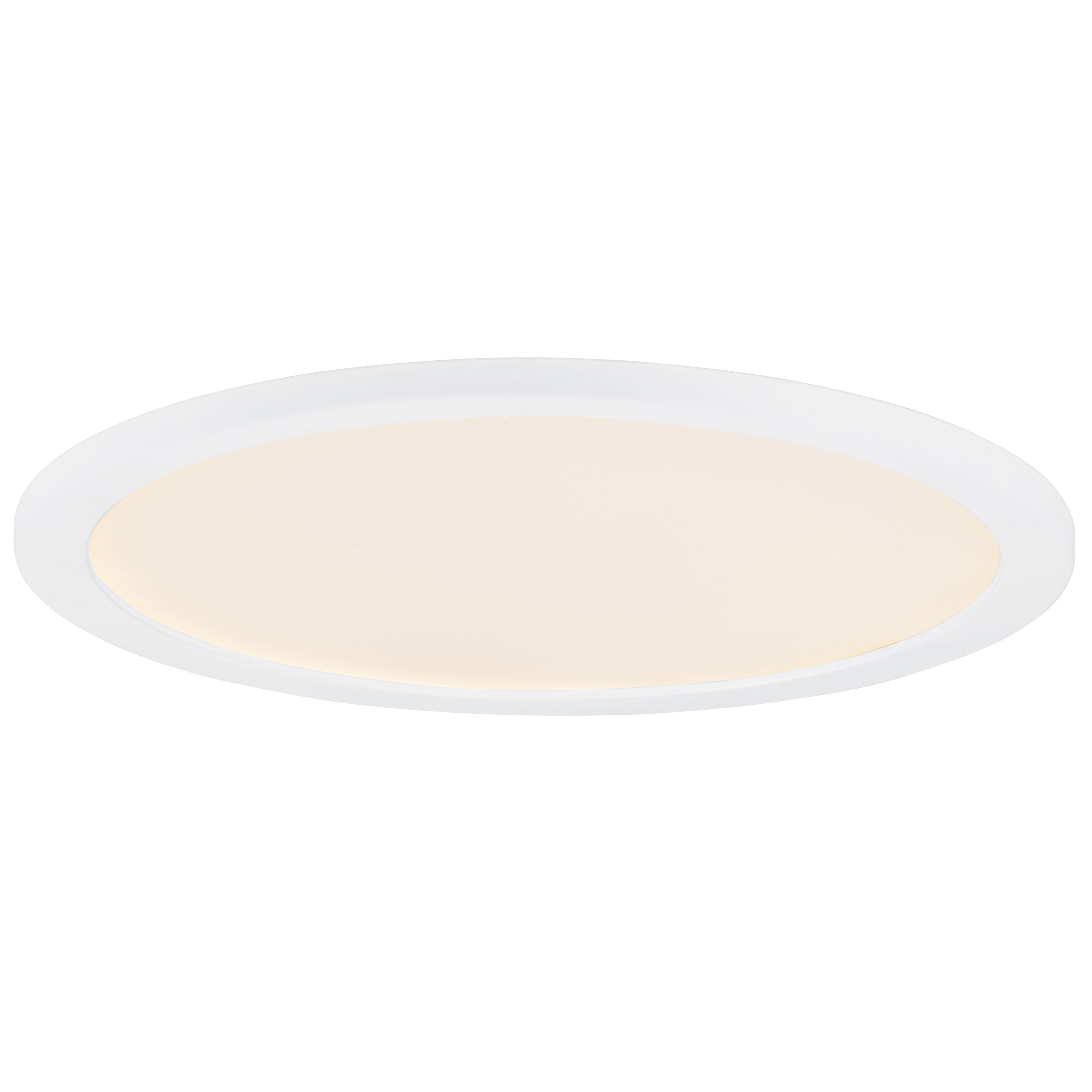 Wafer 1 -Light 22-in Matte White Indoor/Outdoor Integrated LED Flush Mount Light