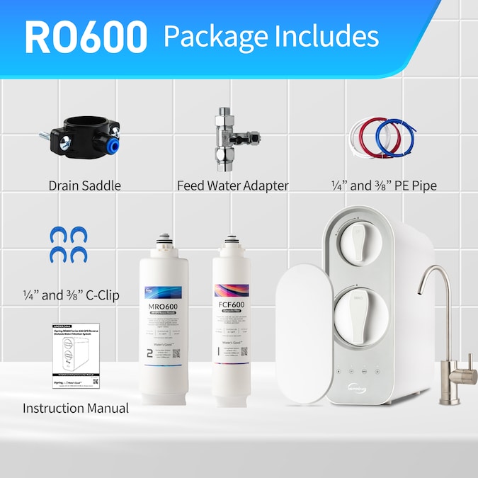 iSpring RO600-BN Dual-stage Multi-method Reverse Osmosis Filtration System - Image 6