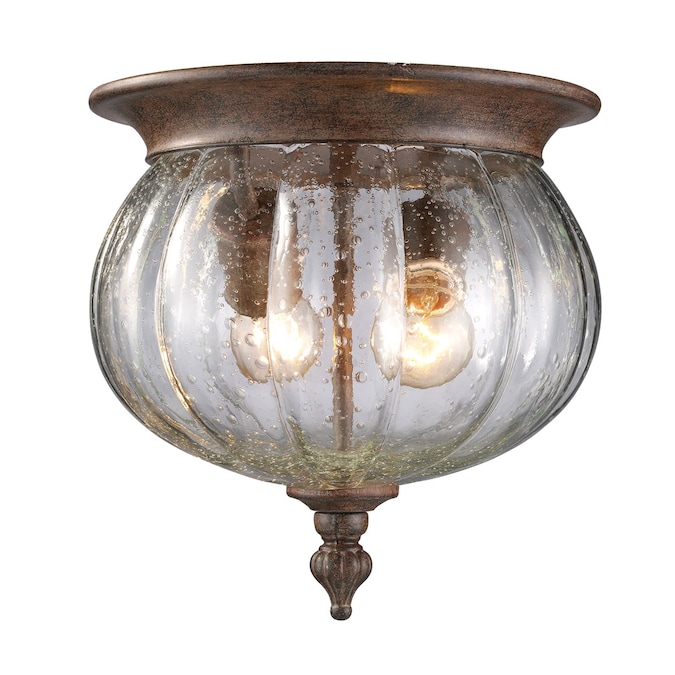 Z-Lite Belmont 1-Light Bronze Flush Mount Light