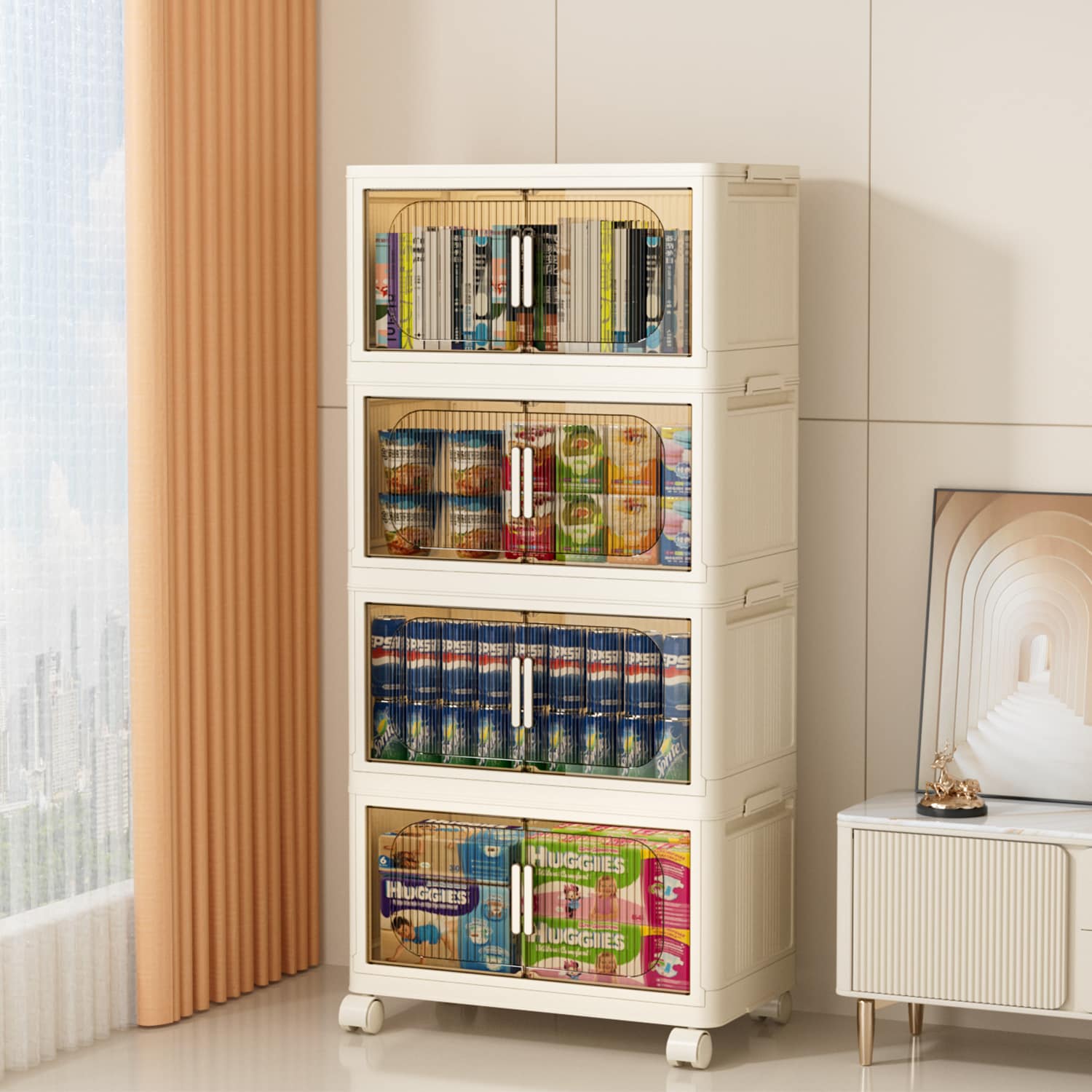 11.81-in W x 40.55-in H Plastic White Freestanding Utility Storage Cabinet