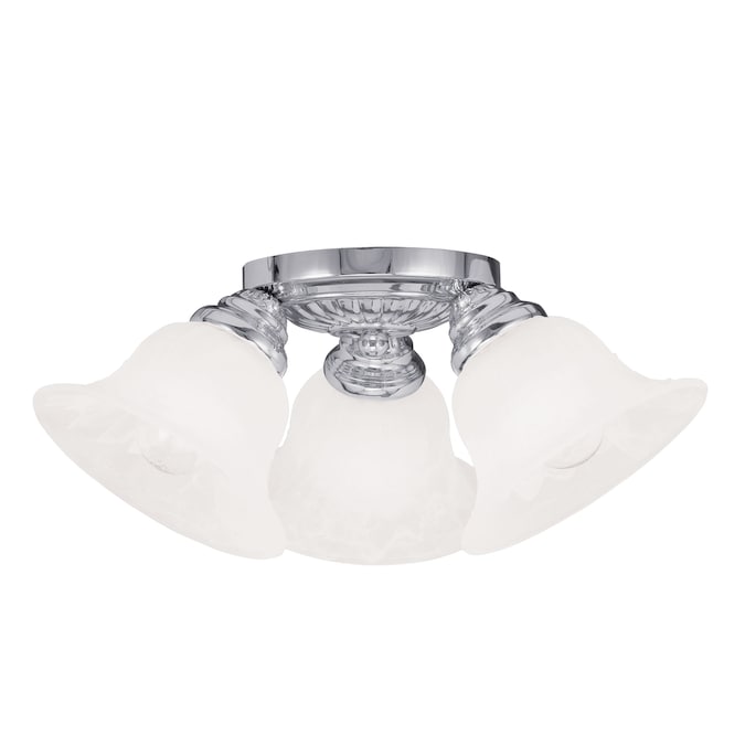 Livex Lighting Edgemont 3-Light Chrome Semi mount light